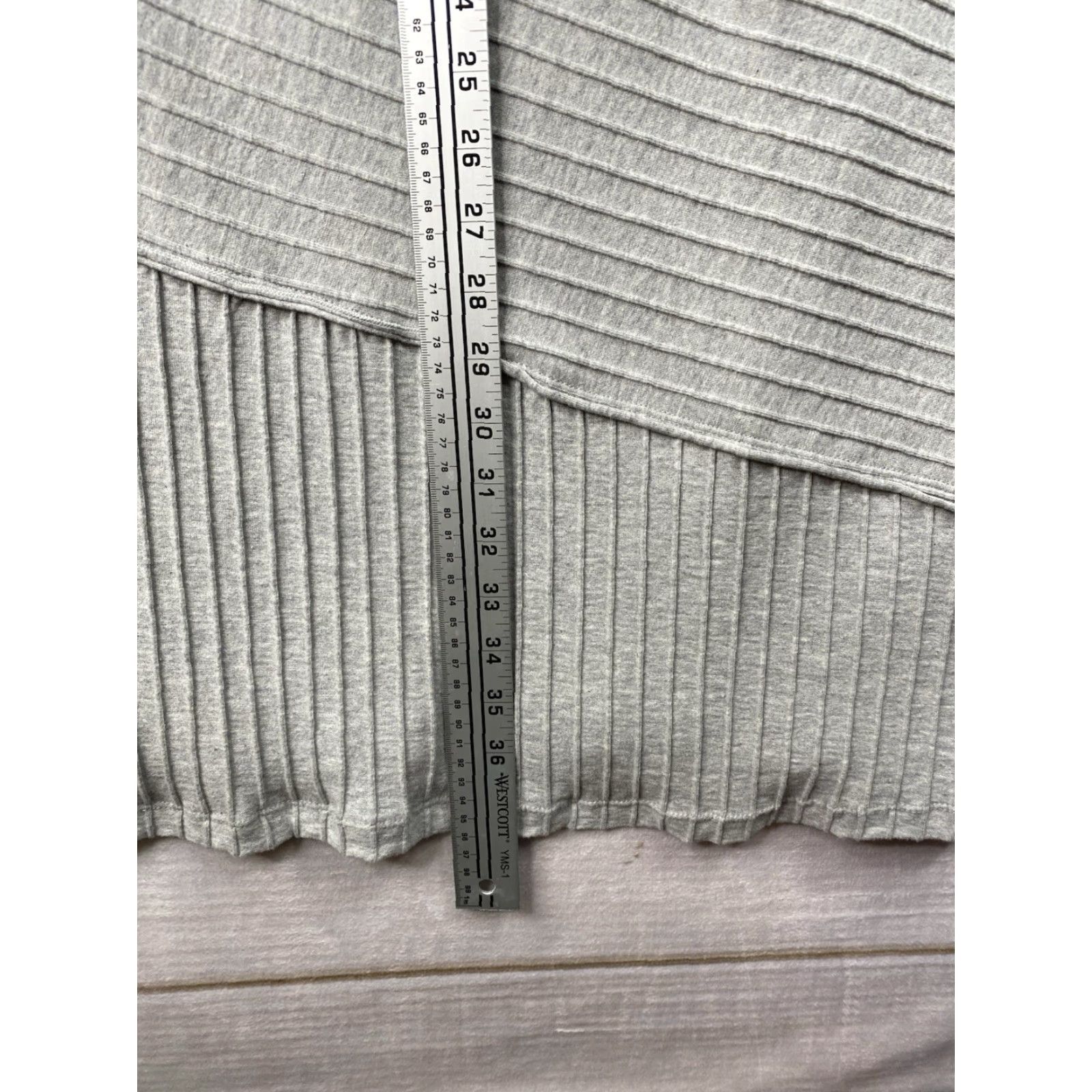 Soft Surroundings Soft Surroundings Dress Women L Gray Ribbed Ruffle Sleeveless Beach Lagenlook Shirt Dress Casual Bohemian Short Dress Womens Size L Gray Size L / US 10 / IT 46 - 5 Thumbnail