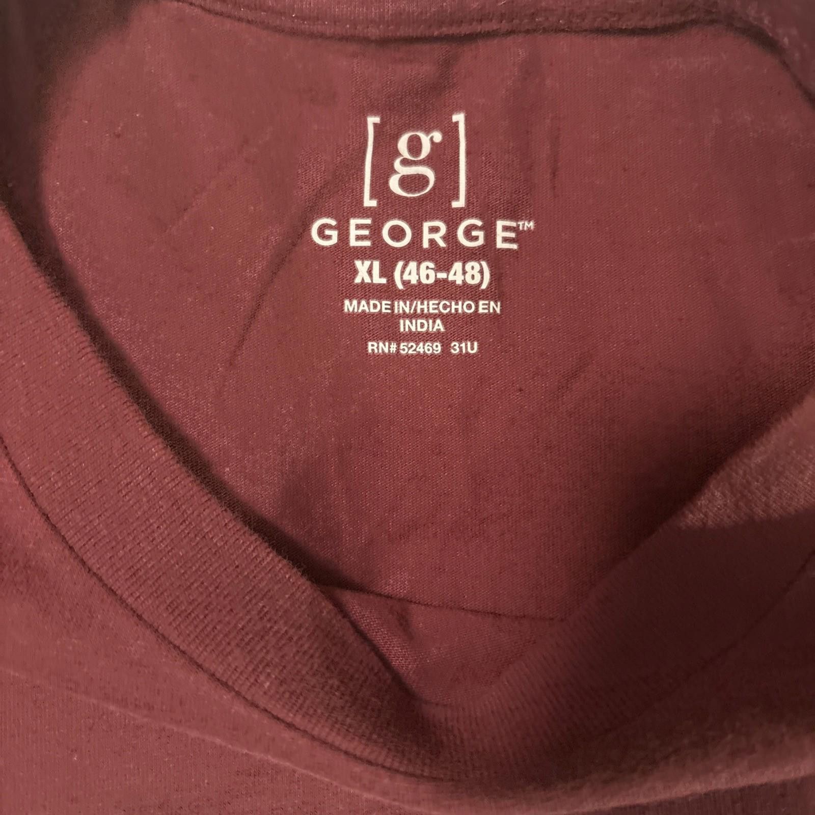 George George XL Long Sleeve Maroon Graphic T-Shirt Vintage RaceCar Size ONE SIZE - 2 Thumbnail