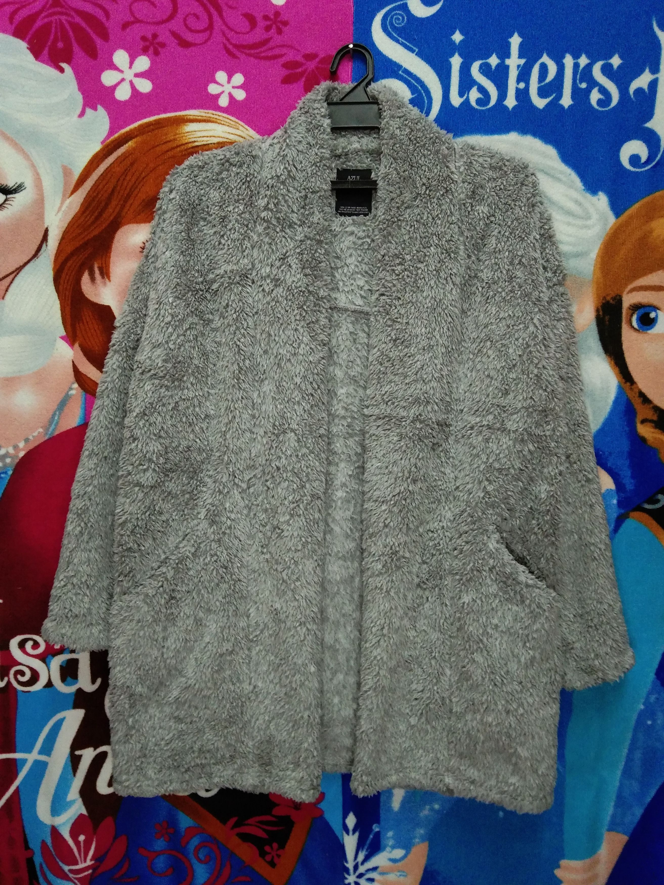 Japanese Brand × MOUSSY AZUL SOFT AND FLUFFY BUTTONLESS JACKET Size ONE SIZE - 2 Thumbnail