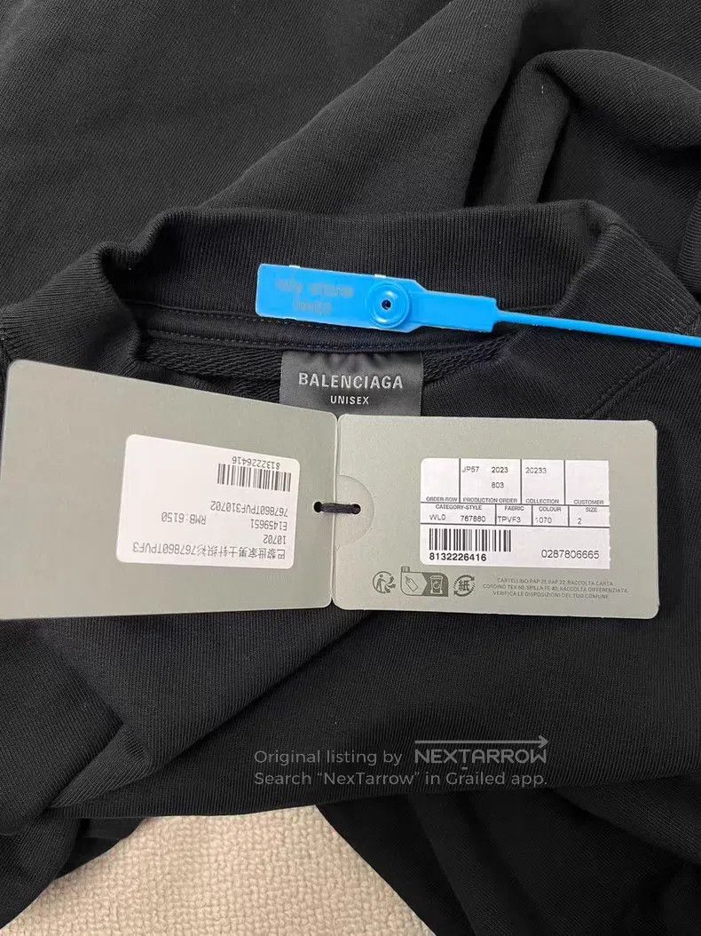 Balenciaga Balenciaga Letter Printed Casual Pullover Long Sleeve Swea Size US S / EU 44-46 / 1 - 7 Thumbnail