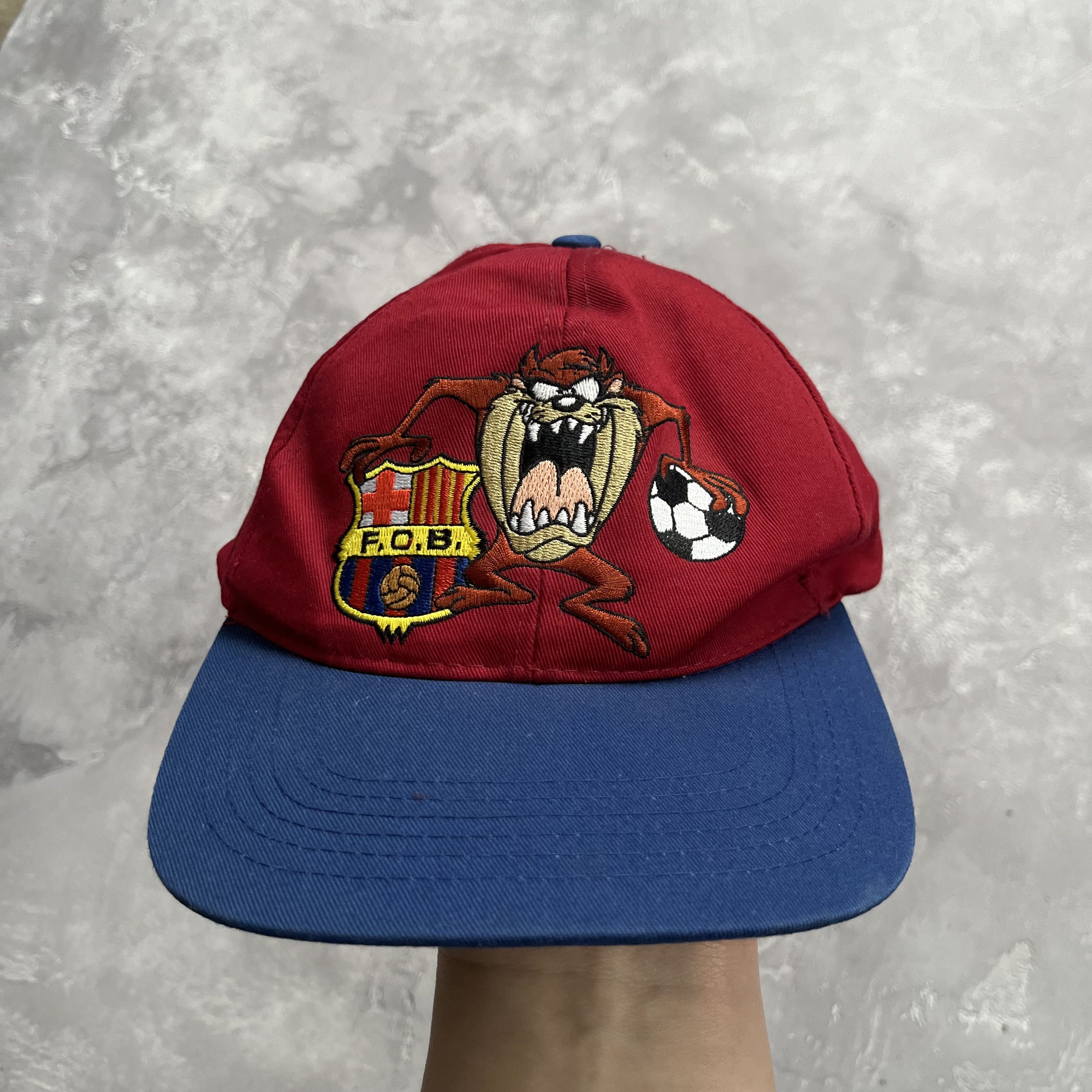 Cartoon Network Vintage Looney Tunes Corner Tazz FCB Barcelona Snapback Hat Size ONE SIZE - 1 Thumbnail