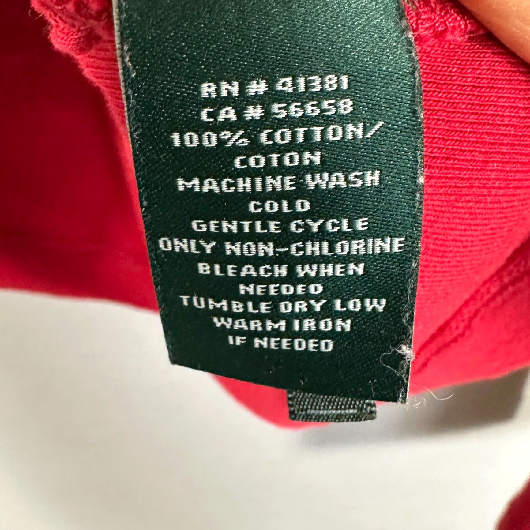 Ralph Lauren Lauren Ralph Lauren Top Women XL Red Cotton Knit Long Sleeve Button Shoulder Tee Size XL / US 12-14 / IT 48-50 - 6 Thumbnail