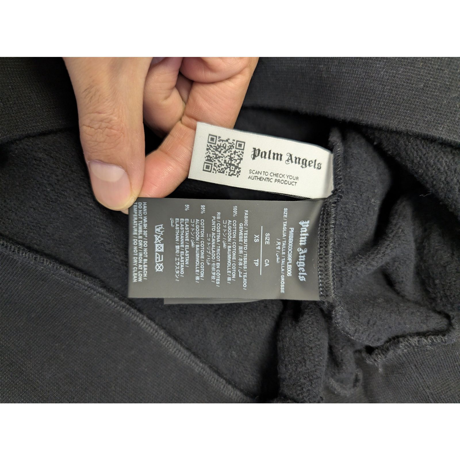 Palm Angels o1rshd1 New York Sprayed Logo Hoodie in Black / Blue Size US XS / EU 42 / 0 - 17 Thumbnail