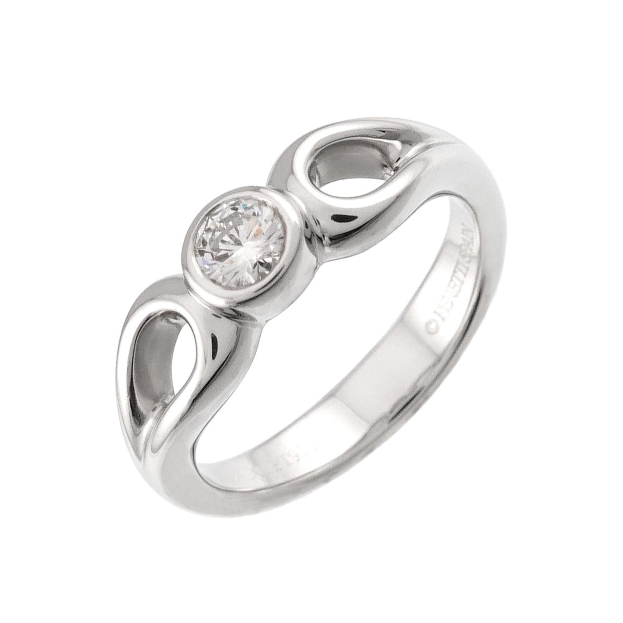 Tiffany & Co. Tiffany & Co. Double Teardrop Ring with Diamonds, Platinum (Pt) Size ONE SIZE - 1 Thumbnail