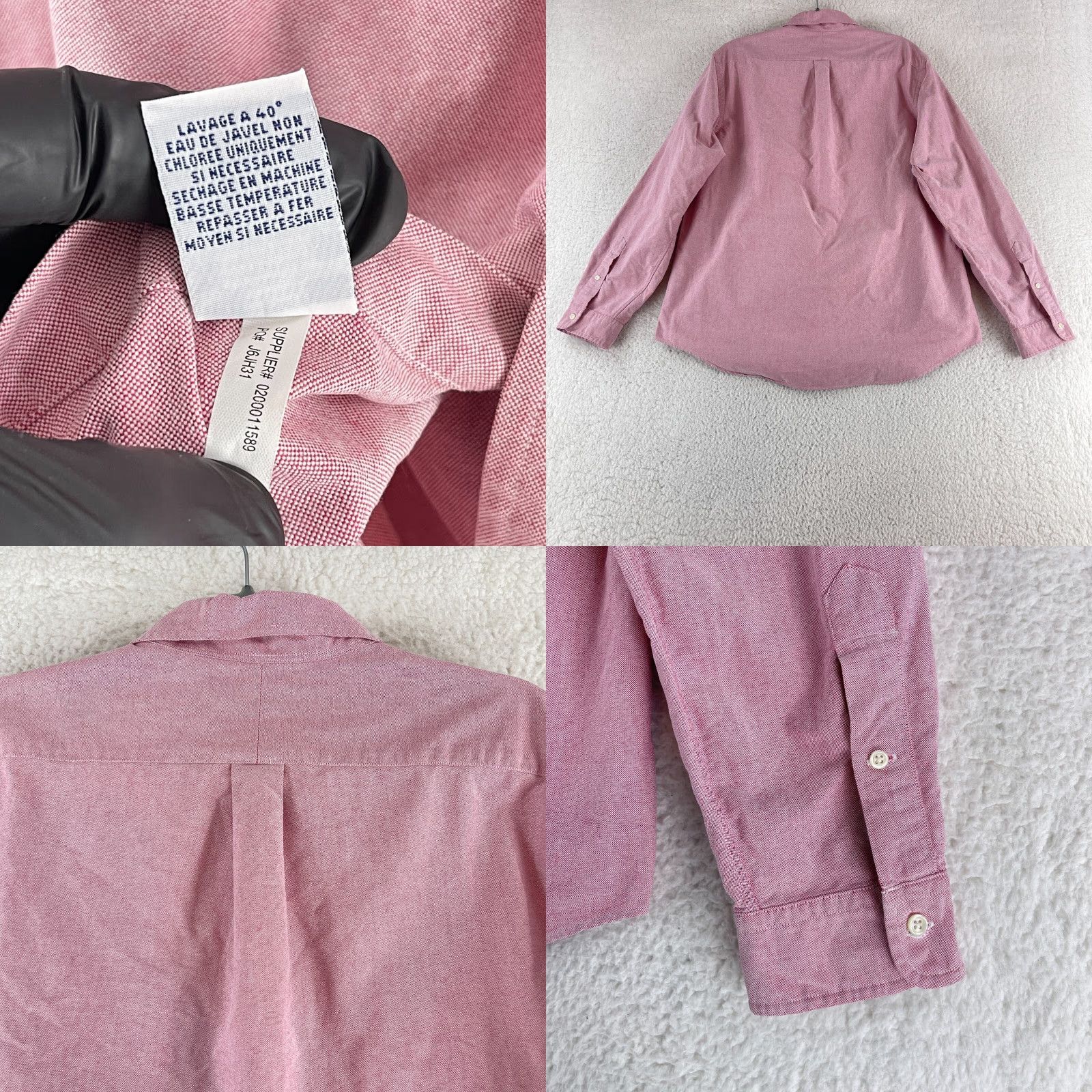 Ralph Lauren Ralph Lauren Button-Down Dress Shirt Mens XL Red Long Sleeve 100% Cotton Size 46R - 9 Thumbnail