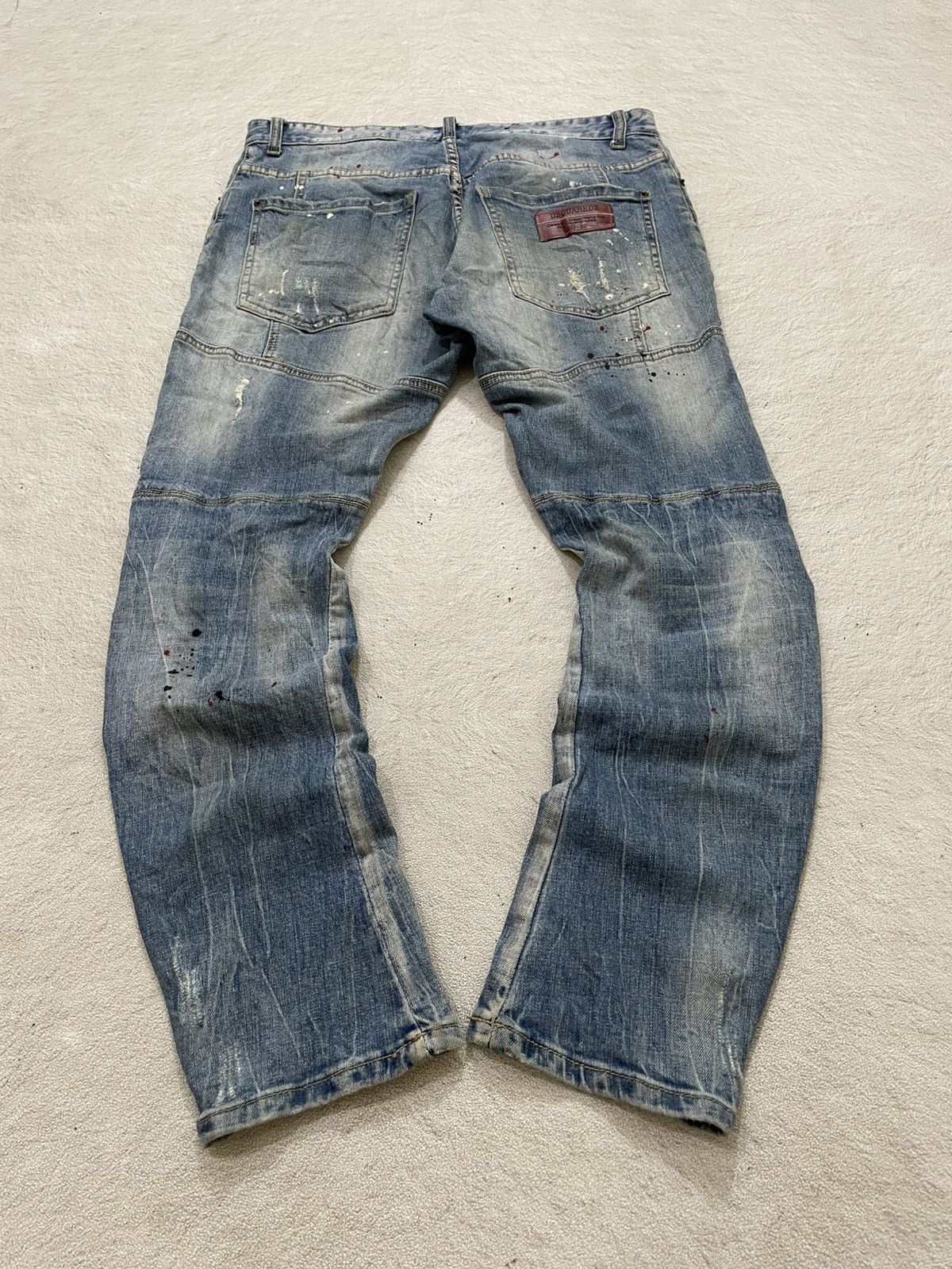 Japanese Brand 2000s Dsquared Ripped Denim Mudwash Jeans Wash Y2K Japan Size US 33 - 8 Thumbnail