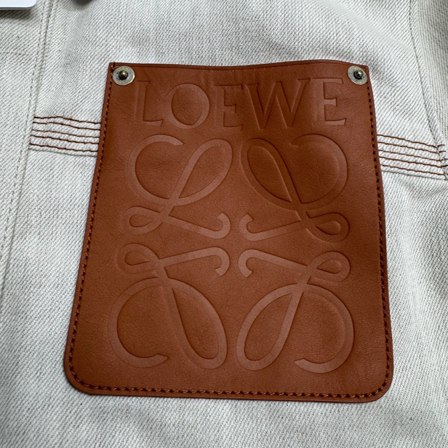 Loewe Loewe embossed pattern denim jacket women's 36 Size XS / US 0-2 / IT 36-38 - 3 Thumbnail