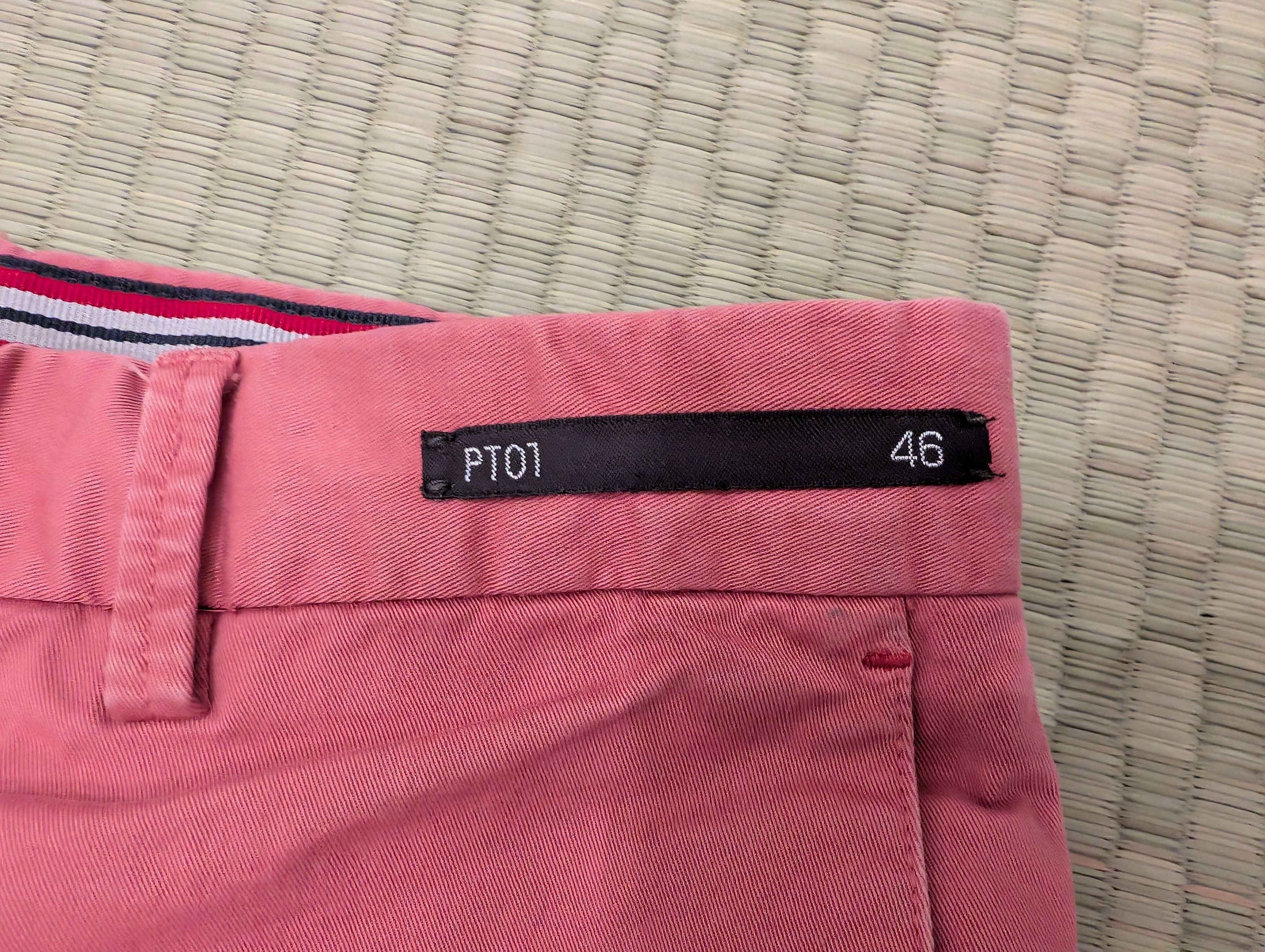 PT Torino PT01 Slim Fit Pink Cotton Stretch Flat Front Pants Size US 30 / EU 46 - 3 Thumbnail