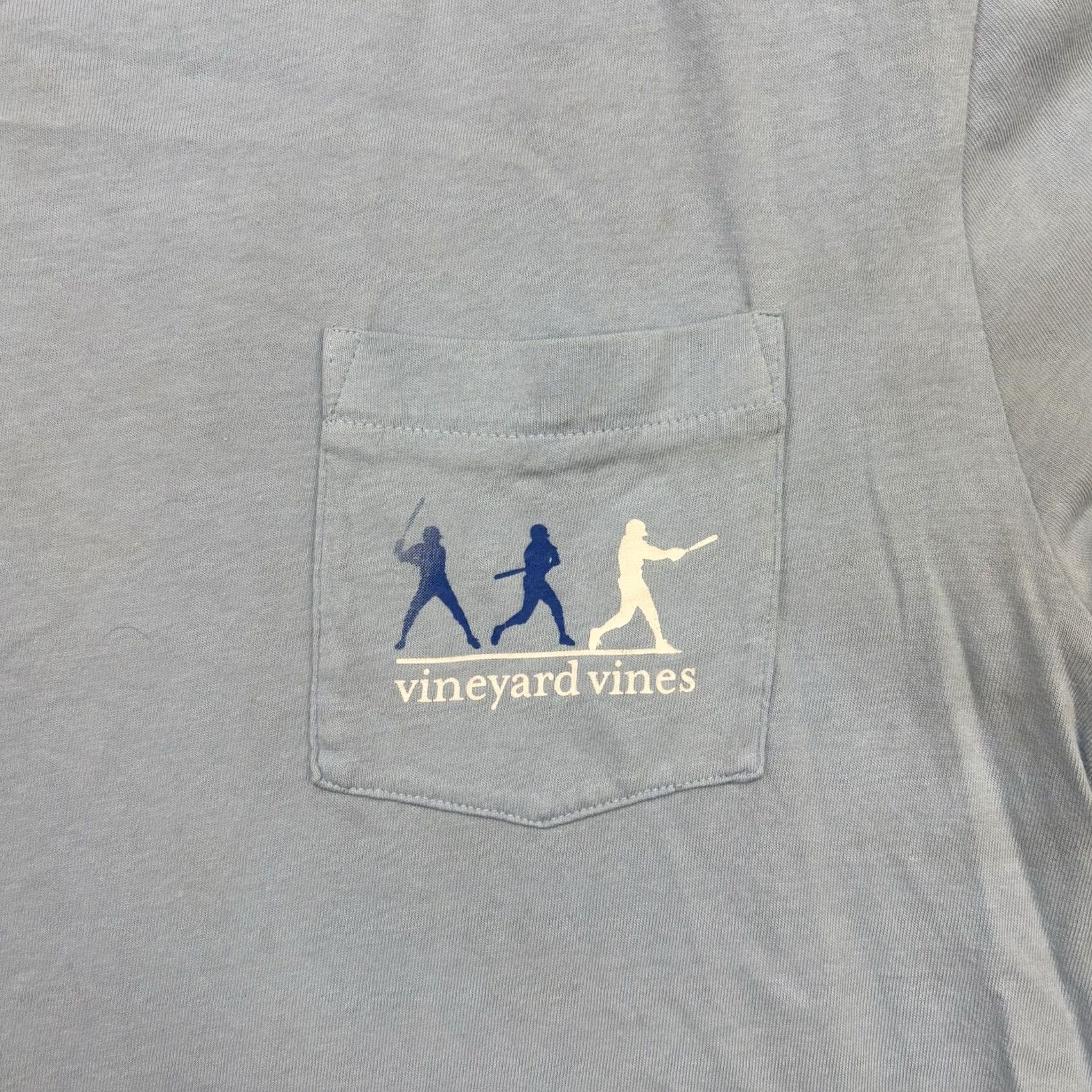 Vineyard Vines Vineyard Vines T-Shirt Blue Baseball Pocket Short Sleeve Men’s M Whale Tee Size US M / EU 48-50 / 2 - 2 Thumbnail