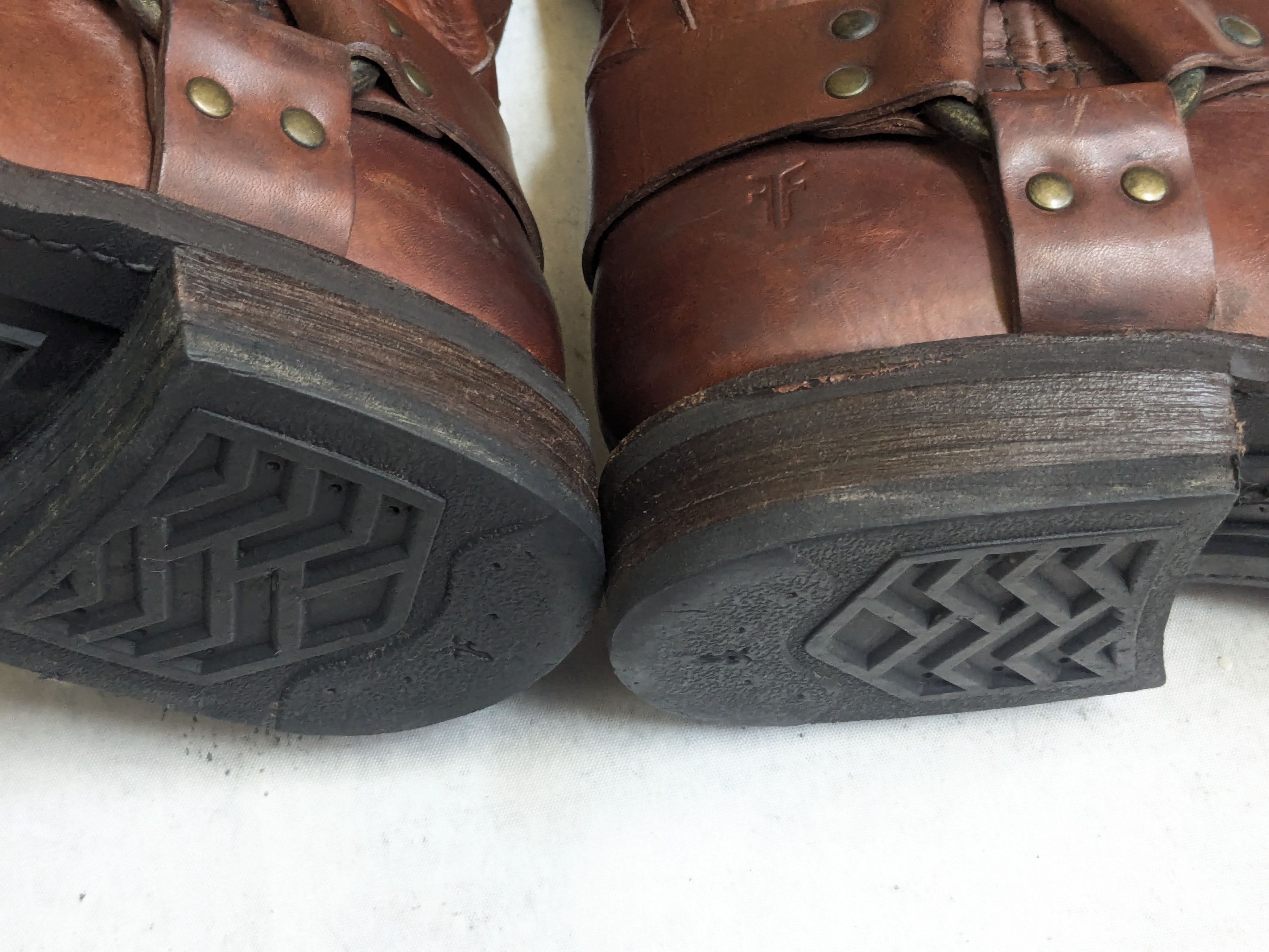 Frye Frye Harness Brown Leather 11 D a Leather Buckle Size US 11 / EU 44 - 19 Thumbnail
