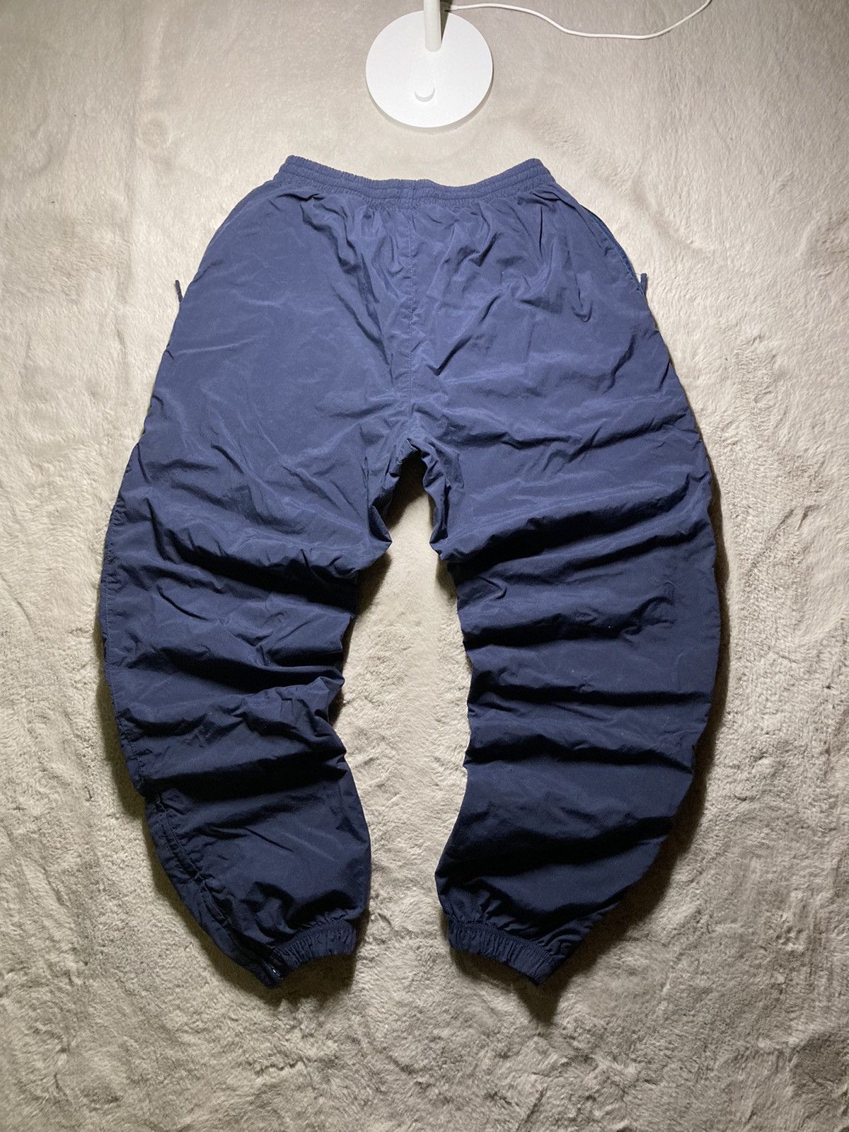 Nike × Vintage ⛩️Vintage Nike Swoosh Baggy Nylon Trackpants Y2K M Size US 39 - 2 Thumbnail