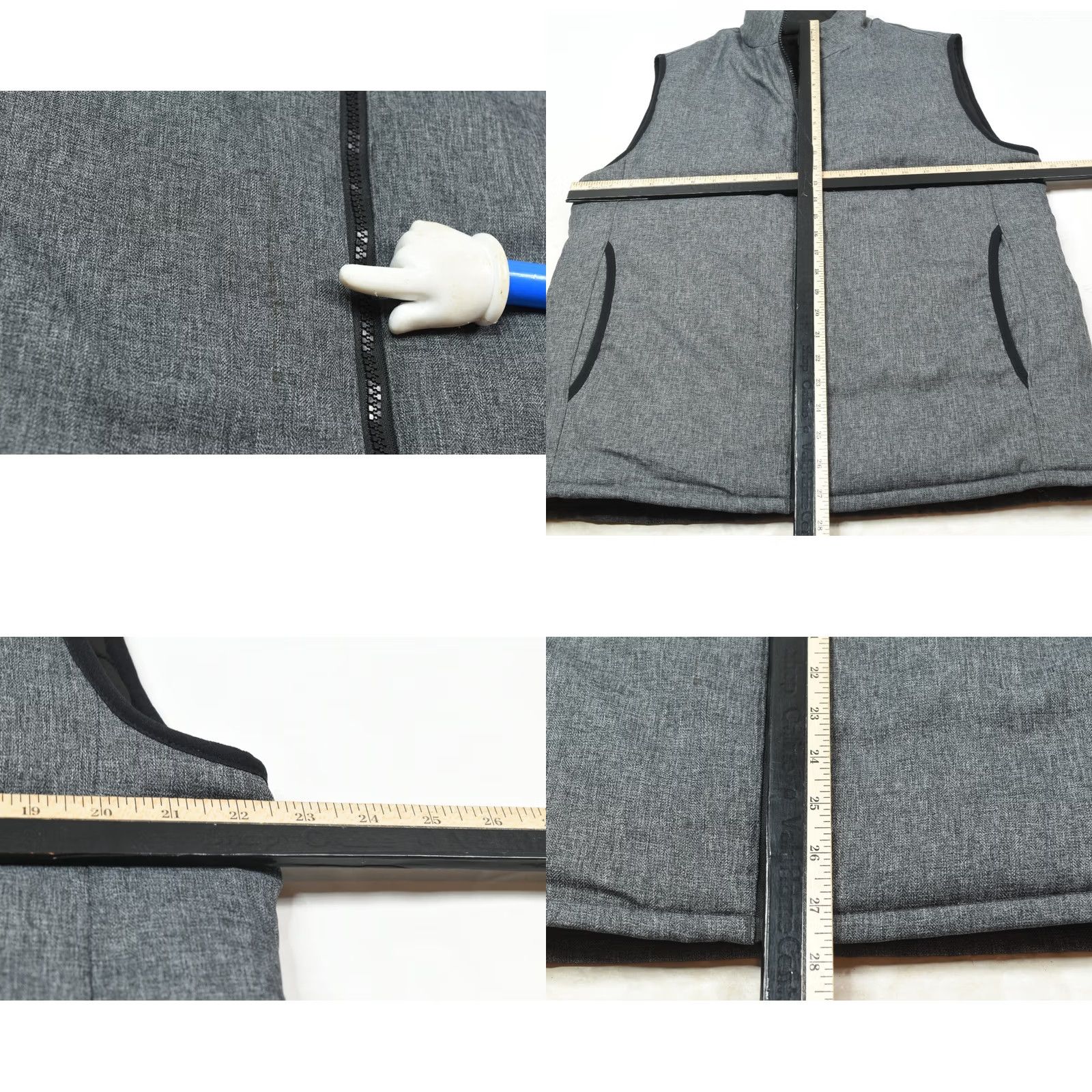 Vintage Mack Weldon Reversible Puffer Vest Mens Large Gray Full-Zip Sleeveless Classic Size US L / EU 52-54 / 3 - 8 Thumbnail