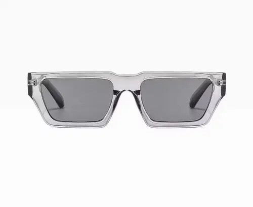 Electric Visual × Vintage Rectangle Clear Gray Sun Glasses Size ONE SIZE - 2 Thumbnail