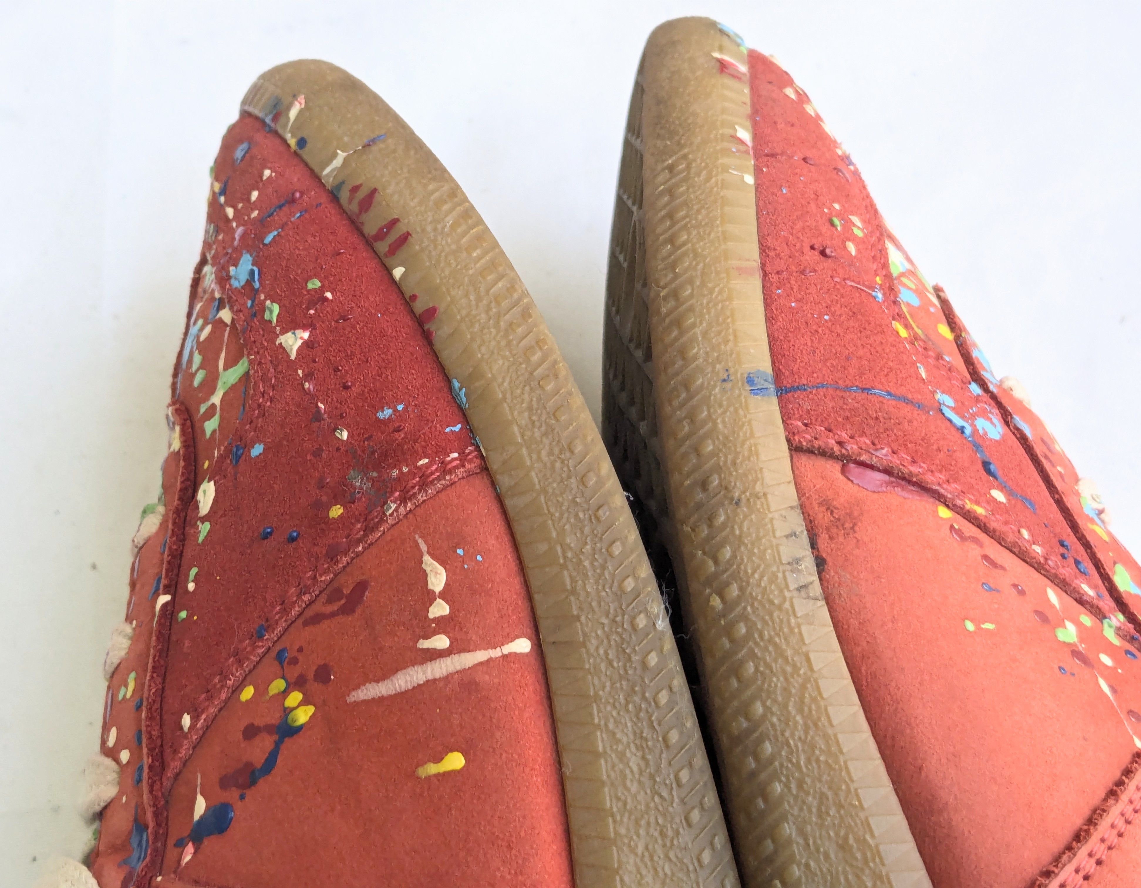 Maison Margiela Maison Margiela GAT Replica Red 10 43 Low Top Paint Splatter Size US 10 / EU 43 - 7 Thumbnail