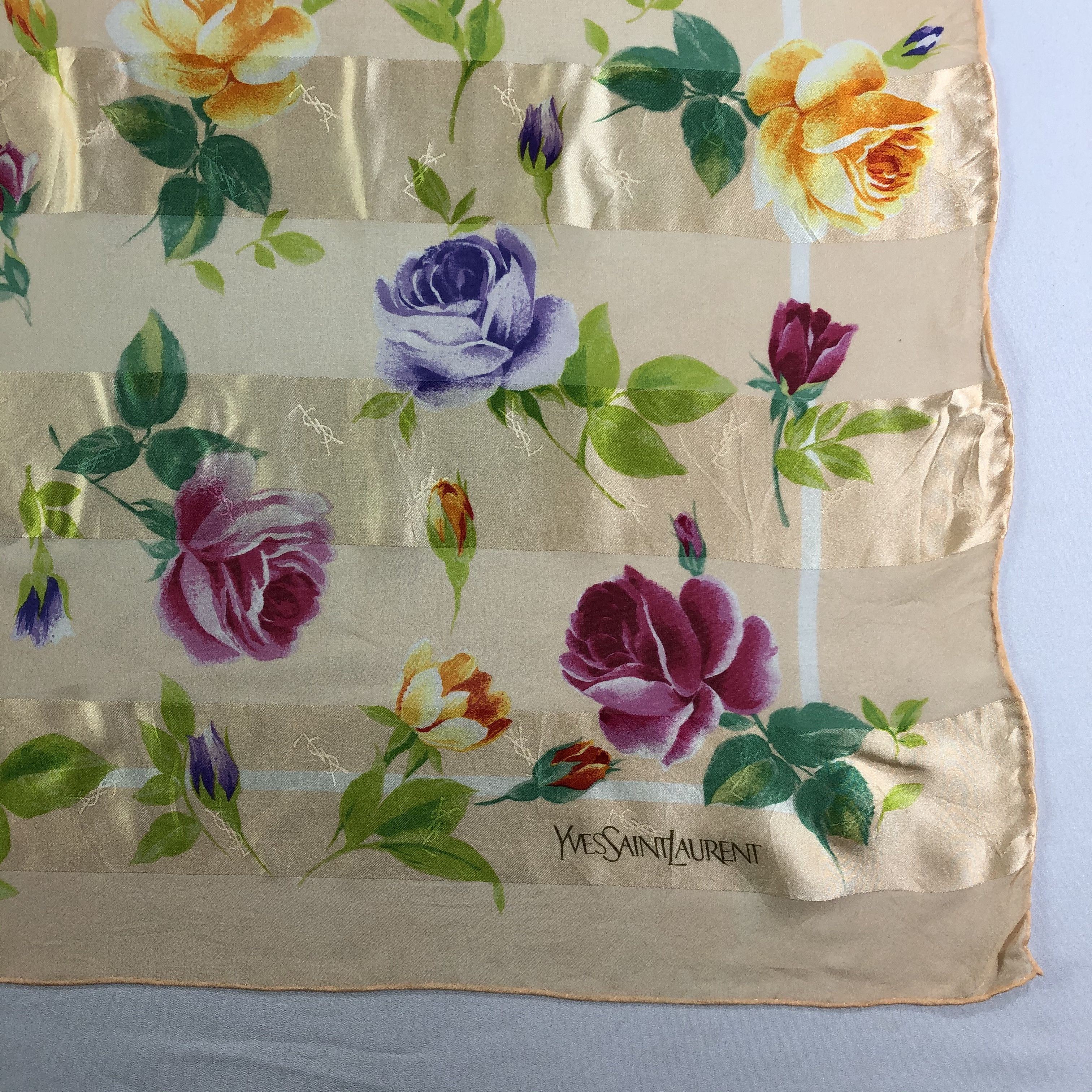 Vintage × Yves Saint Laurent Vintage Yves Saint Laurent Silk Scarf Size ONE SIZE - 3 Thumbnail