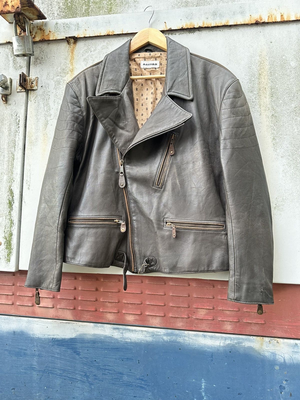 Massimo Osti Massimo Double Collar Leather Jacket Size US M / EU 48-50 / 2 - 7 Thumbnail