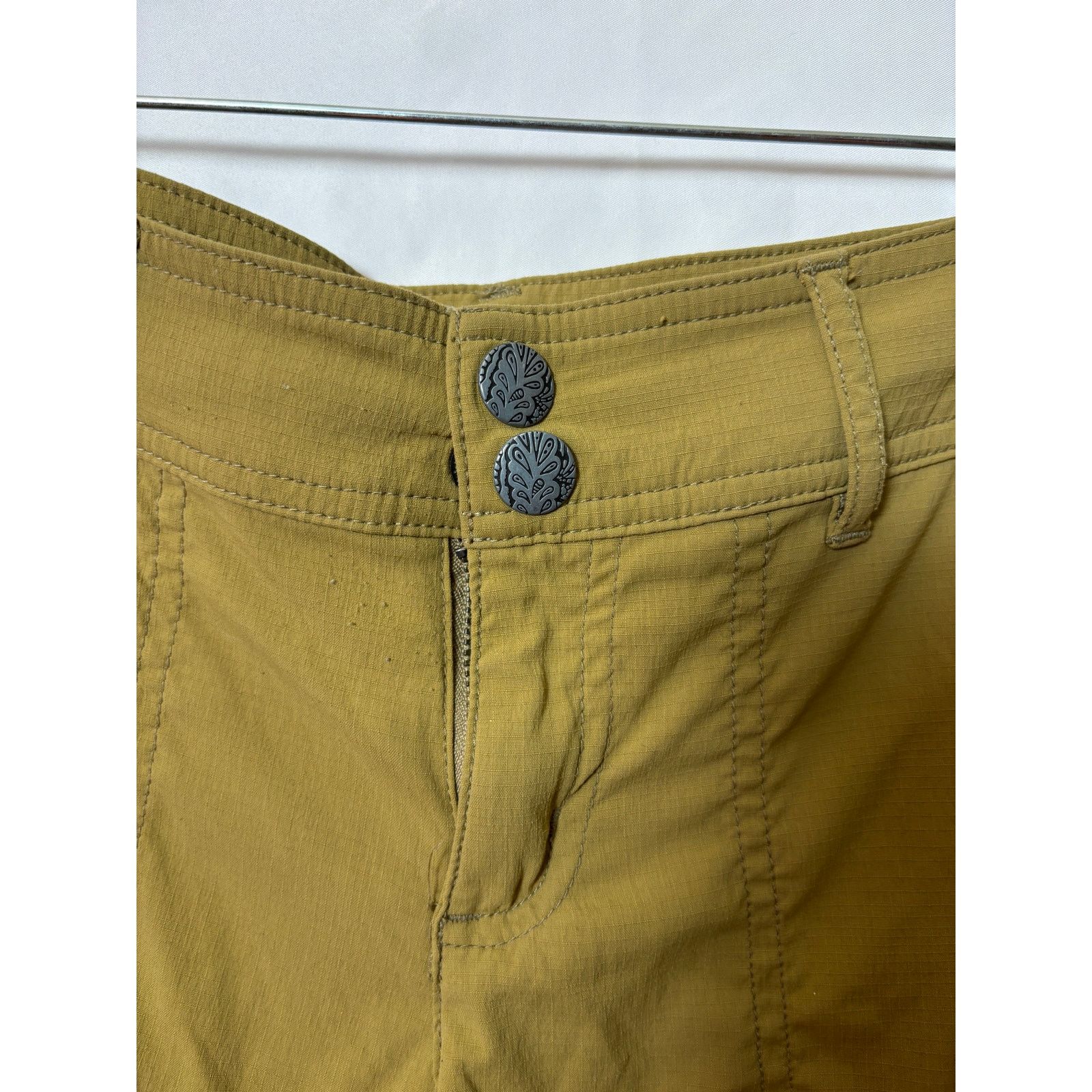 Prana prAna Women’s Cargo Utility Shorts Yellow Outdoor Hiking $55 Size 26" / US 2 / IT 38 - 3 Thumbnail