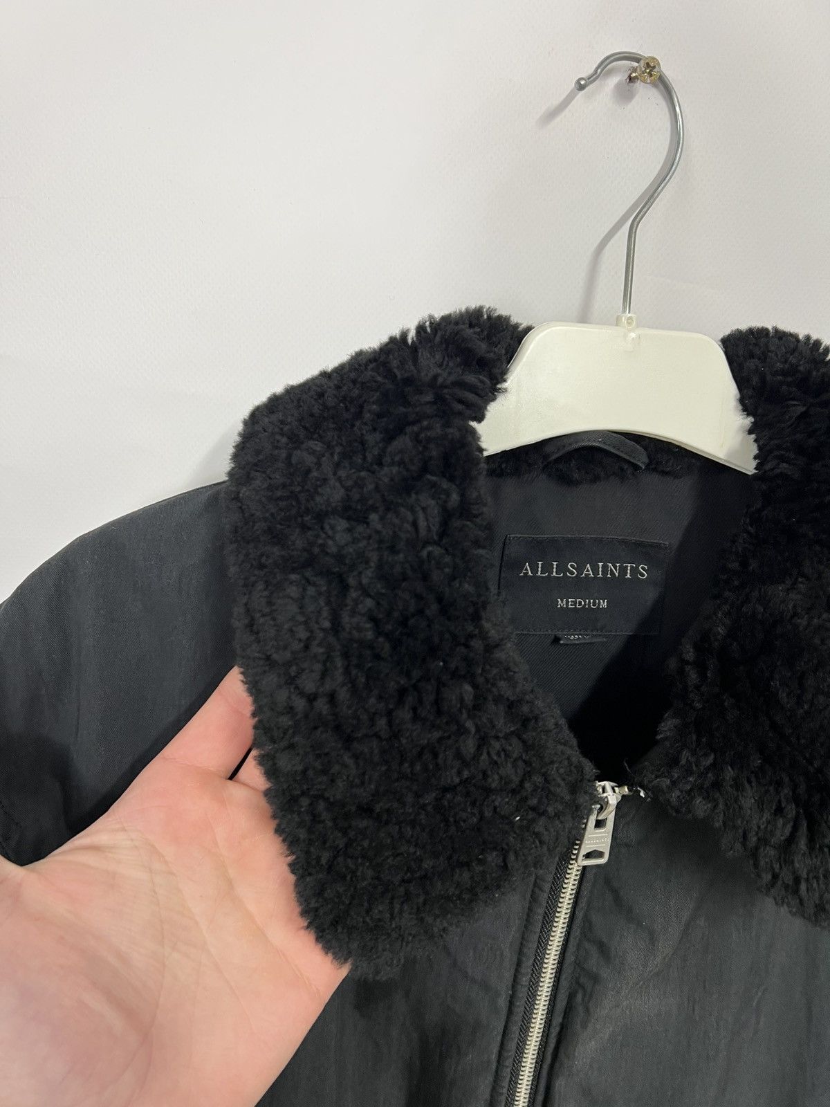 Allsaints Vintage streetwear designer Allsaints Faux Fur Bomber Jacket Size US M / EU 48-50 / 2 - 6 Thumbnail