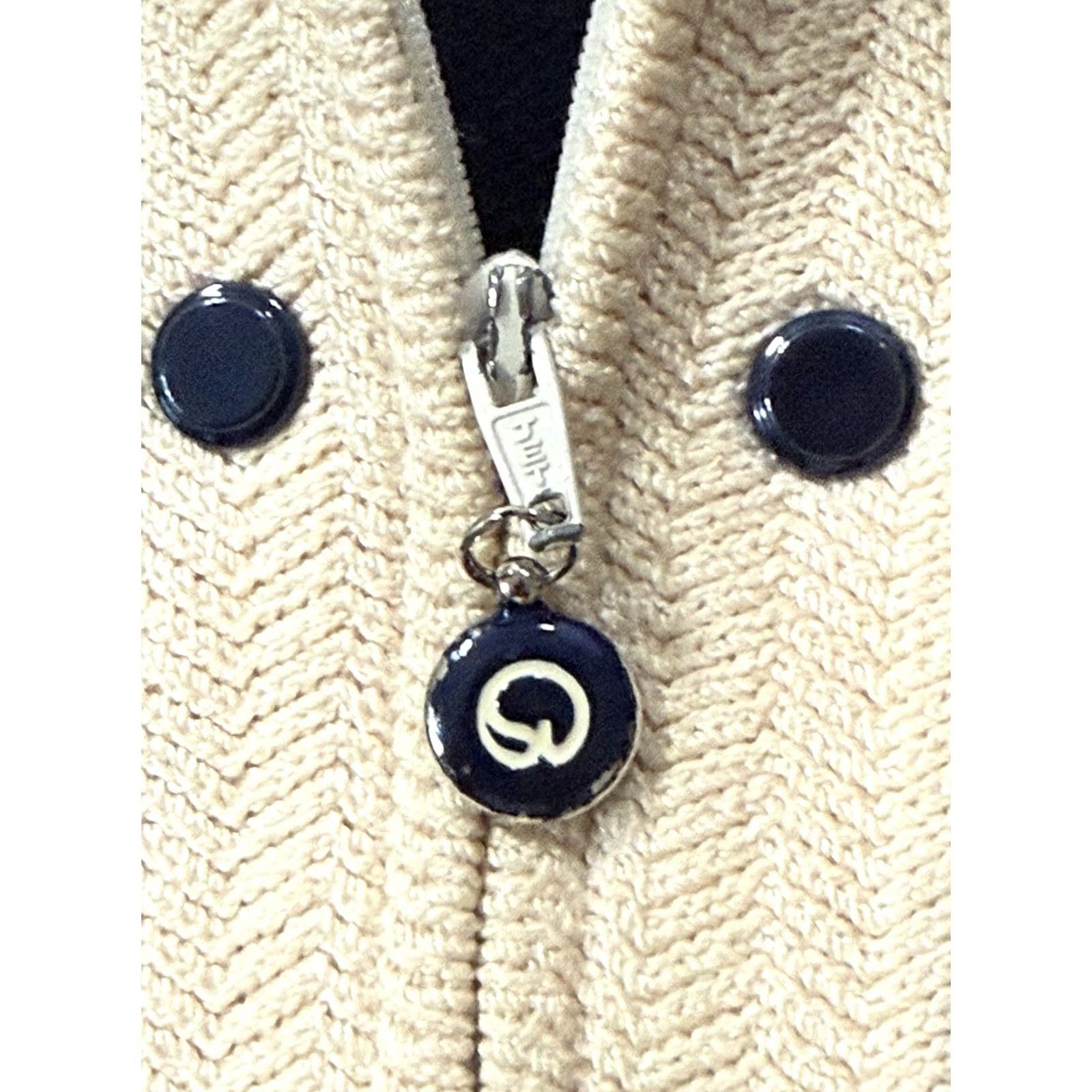 St. John St. John Collection Jacket Women Knit Wool Blue Size 4 Full Zip Buttons Studded Zipper Short Coat Fall Spring Winter Vintage No (with notes) Size S / US 4 / IT 40 - 5 Thumbnail