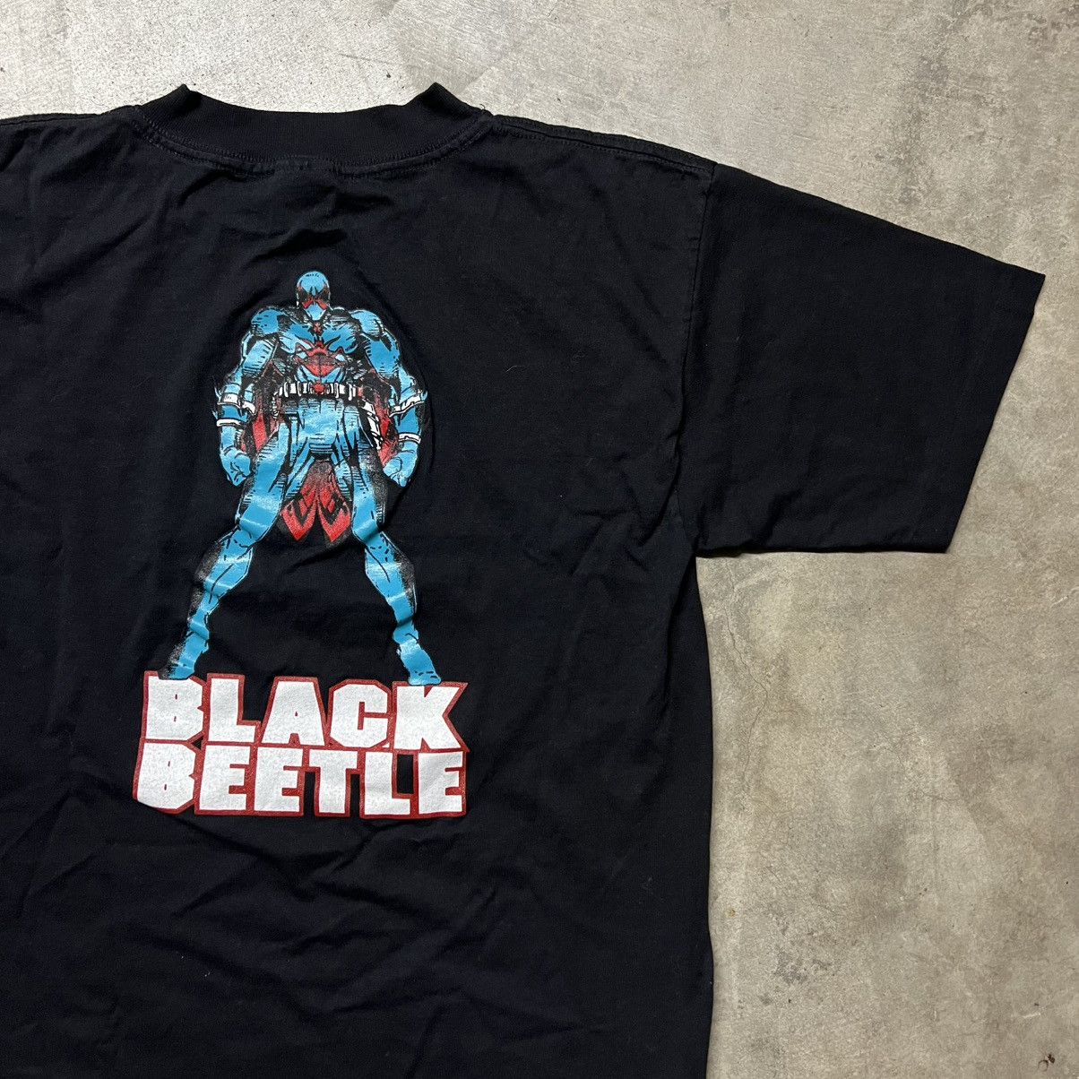 DC Comics × Vintage Vintage 90’s DC Comics “Black Beetle” Single-Stitch T-Shirt Size US L / EU 52-54 / 3 - 1 Thumbnail