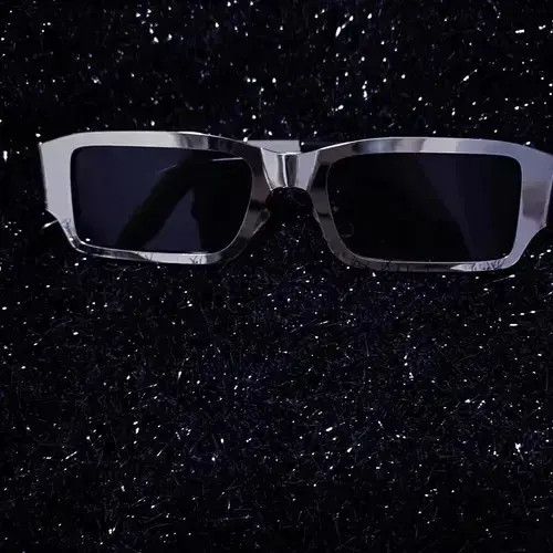 VIBE Retro silver Cyberpunk sunglasses Size ONE SIZE - 4 Thumbnail