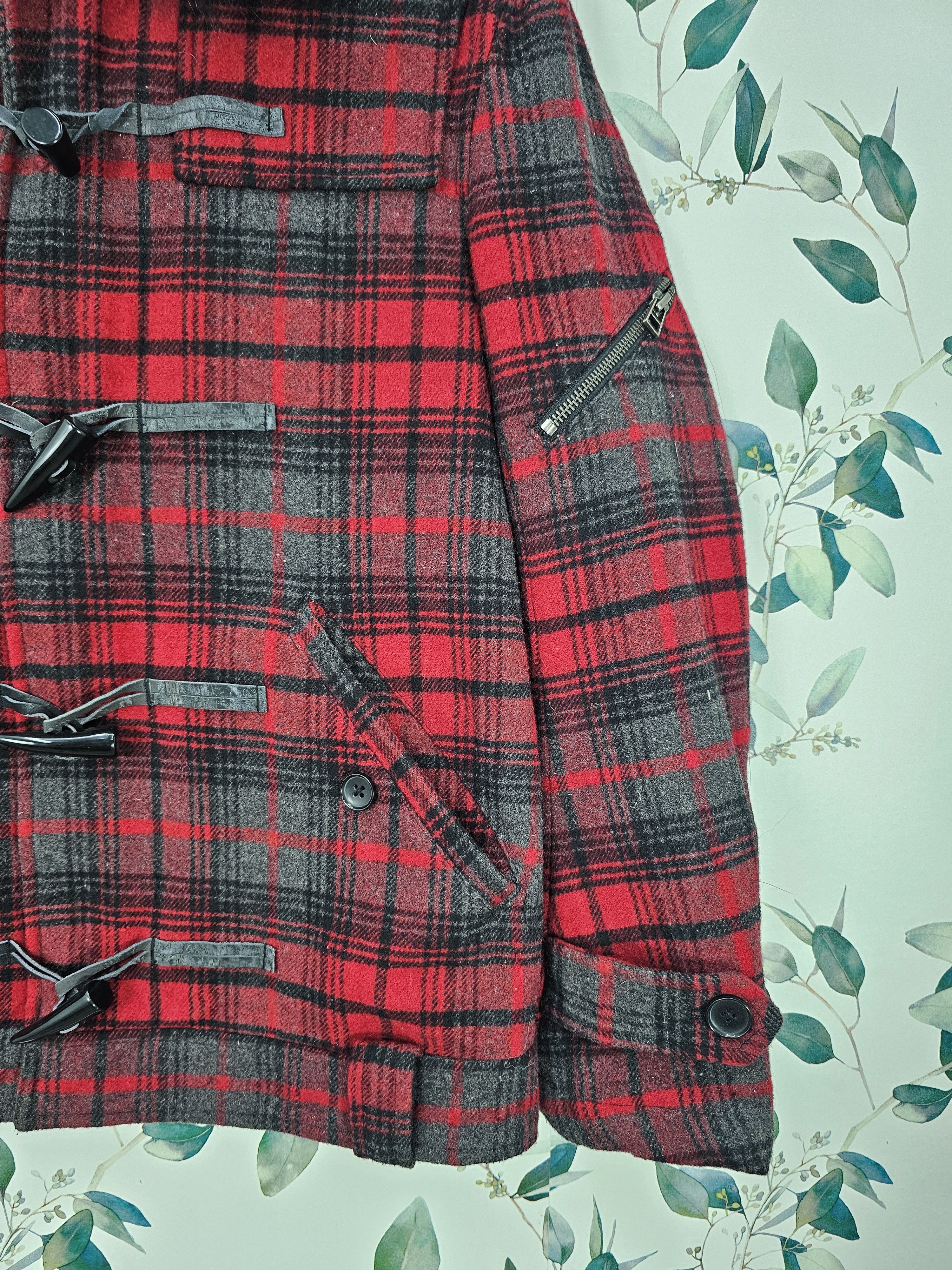 semanticdesign Semantic Design Plaid Checked Wool Punk Heavy Jacket J0147 Size US M / EU 48-50 / 2 - 3 Thumbnail