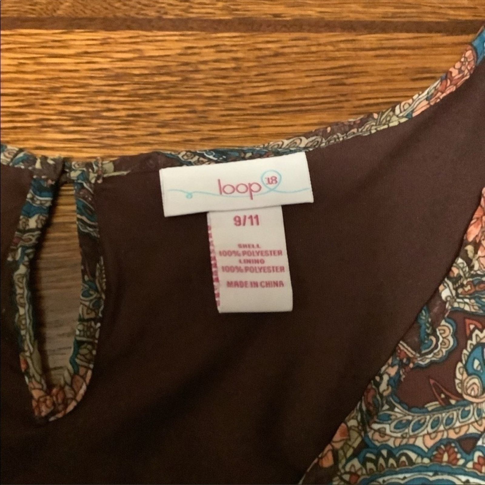 Other Loop 18 Vintage PAISLEY Flutter Sleeve Baby Doll Dress 9/11 Size L / US 10 / IT 46 - 3 Thumbnail