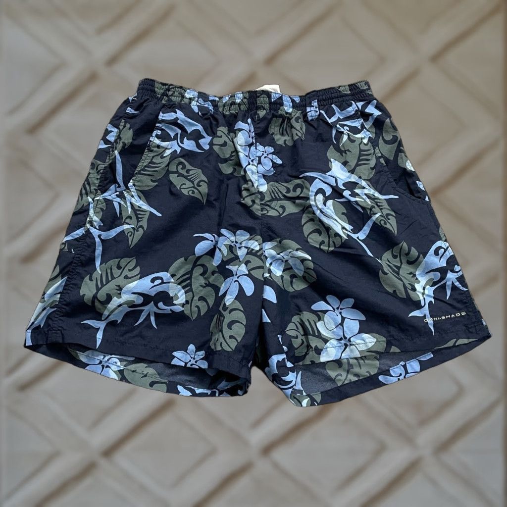 Vintage Columbia PFG Omni Shade Super Backcast Water Shorts Mens Medium Floral Trunks Size US 33 - 1 Thumbnail