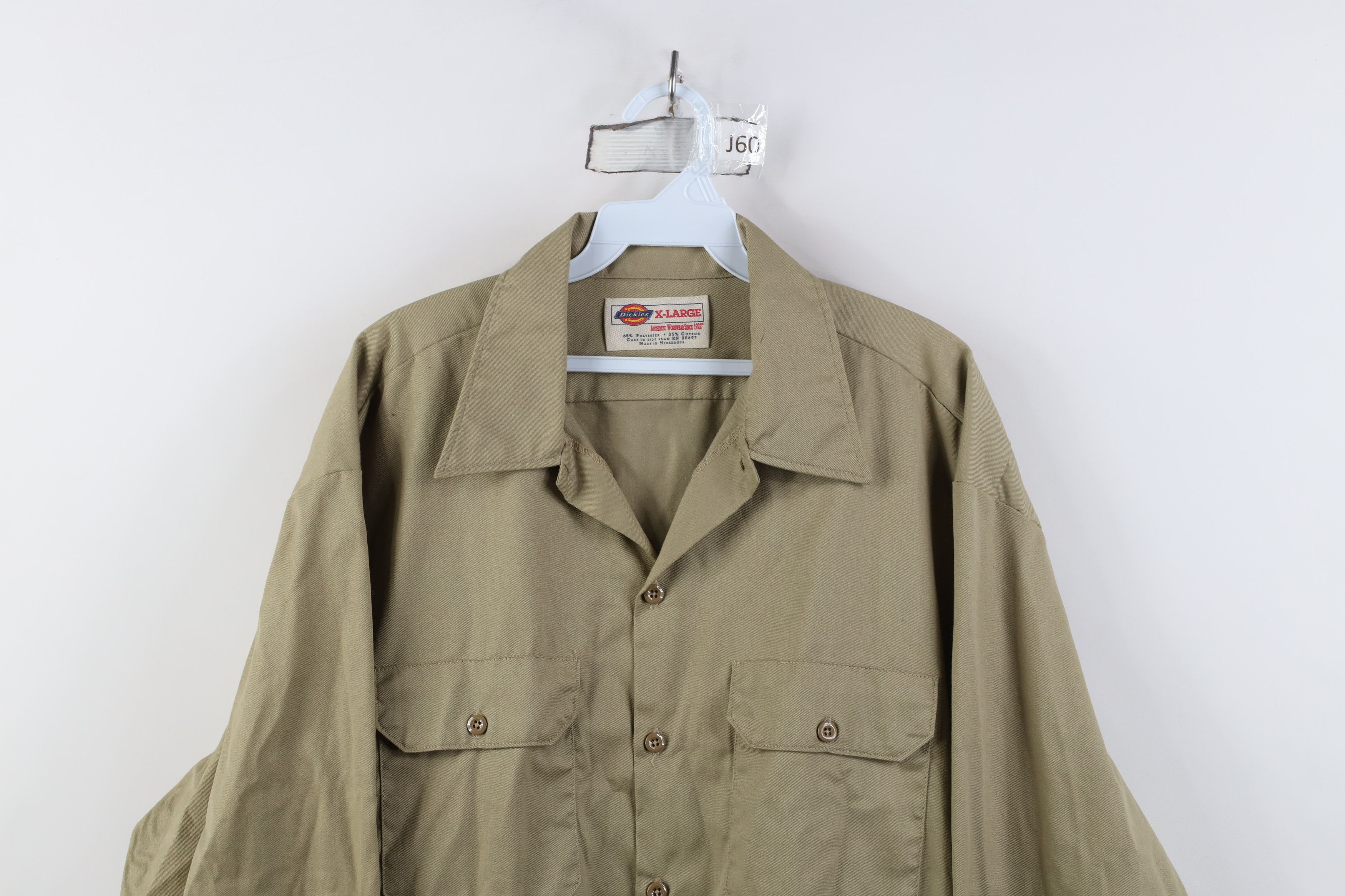 Dickies Vintage 90s Dickies Mechanic Long Sleeve Button Shirt Size US XL / EU 56 / 4 - 2 Thumbnail