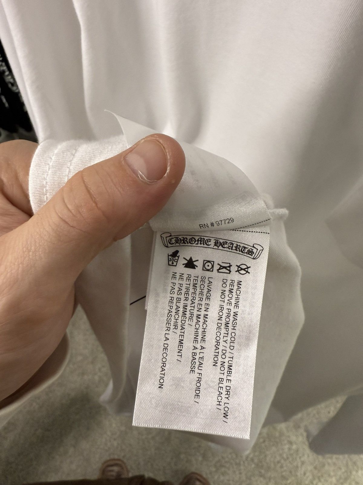 Chrome Hearts Chrome Hearts White/Blue Neck Logo Longsleeve Size US XL / EU 56 / 4 - 4 Thumbnail