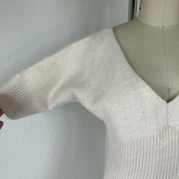Armani Exchange A/X Armani Exchange Angora V Neck Sweater Batwing Dolman Rib Size S / US 4 / IT 40 - 2 Thumbnail