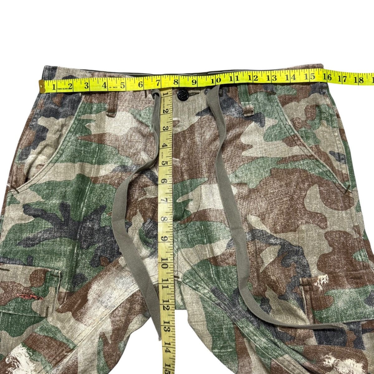 Japanese Brand RNA SLANG Cargo Camo Cropped Pants Size US 30 / EU 46 - 16 Thumbnail