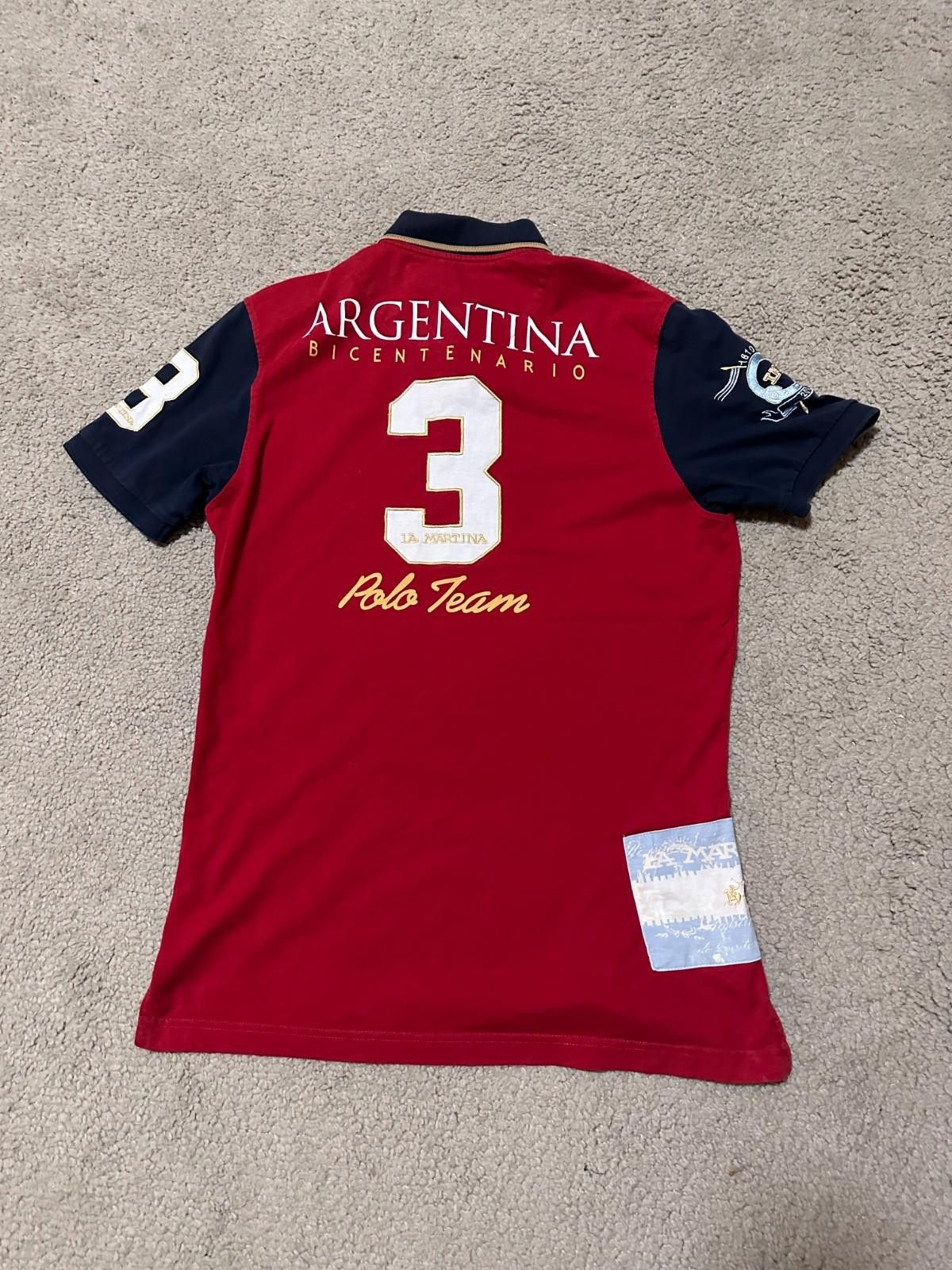 La Martina Vintage La Martina Argentina Polo Shirt Big Logo Rugby Men Size US L / EU 52-54 / 3 - 8 Thumbnail