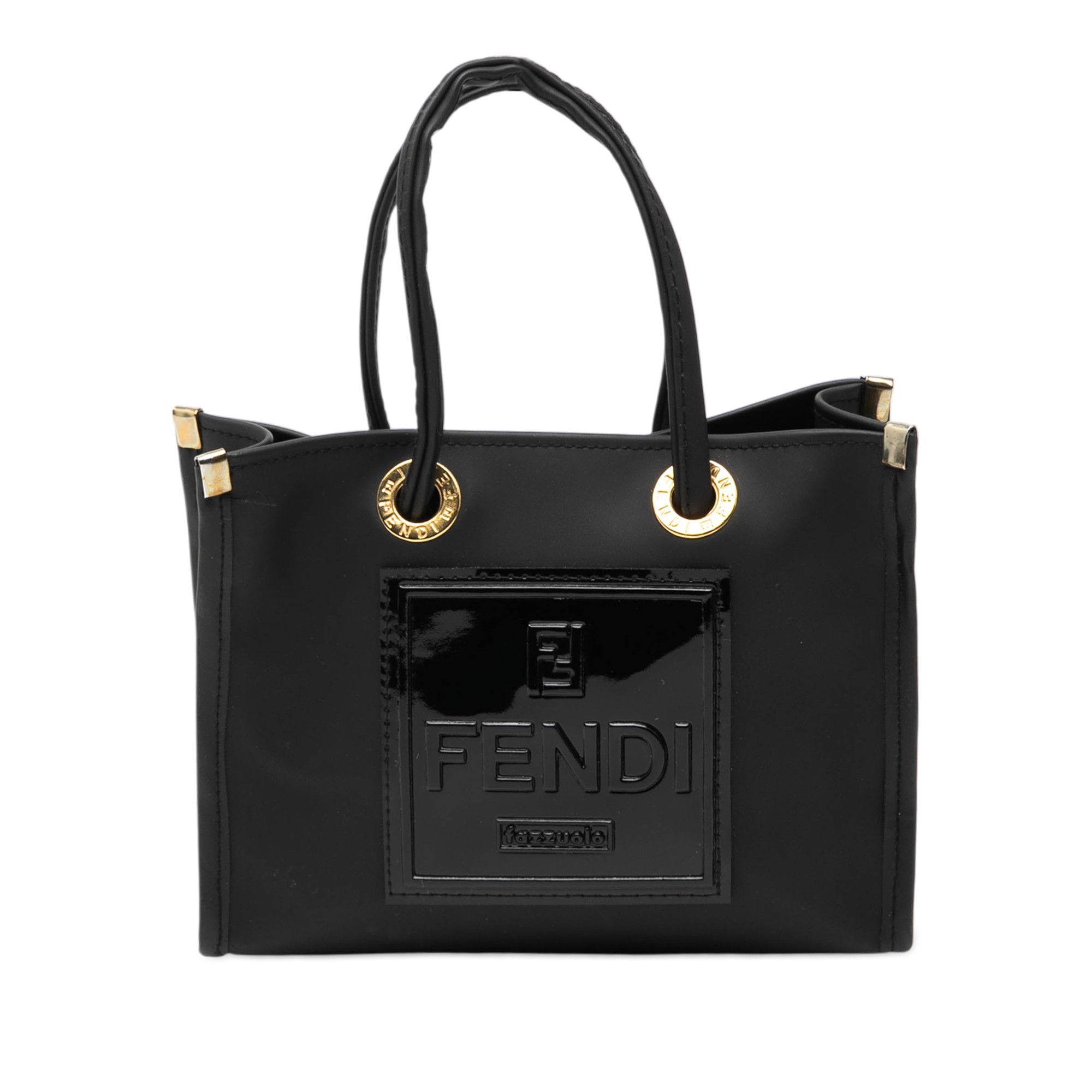 Fendi Fendi Mini Rubber FF Logo Shopper Tote Size ONE SIZE - 1 Thumbnail