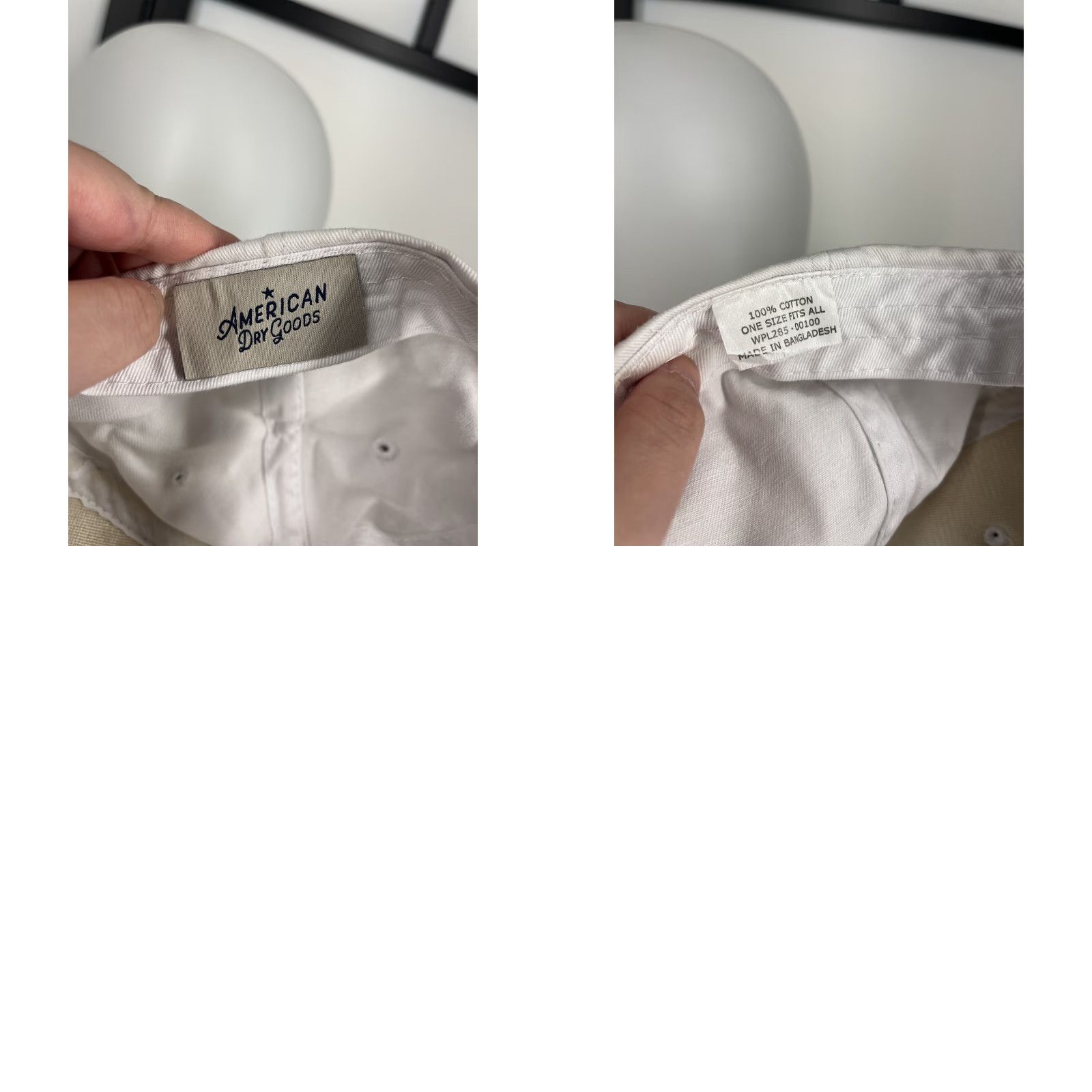 Good American VINTAGE Spruce Hat Cap Snap Back Adult One Size White Cotton American Dry Goods Twill Size ONE SIZE - 9 Thumbnail