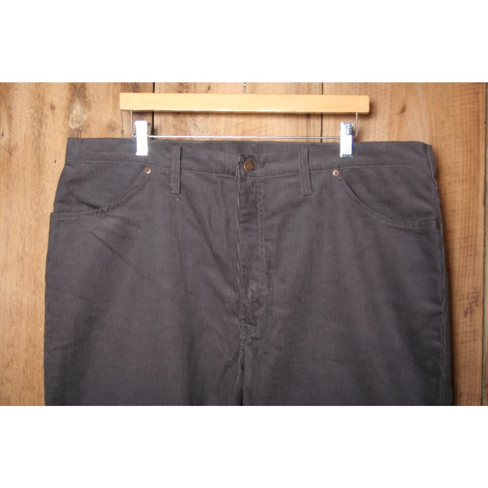 JCPenney VINTAGE JCPenney Pockets Gray Corduroy Bootcut Pants Sz 42x32 Men's Regular 32 Inseam Gray Corduroy Bootcut Trouser Size US 42 / EU 58 - 2 Thumbnail