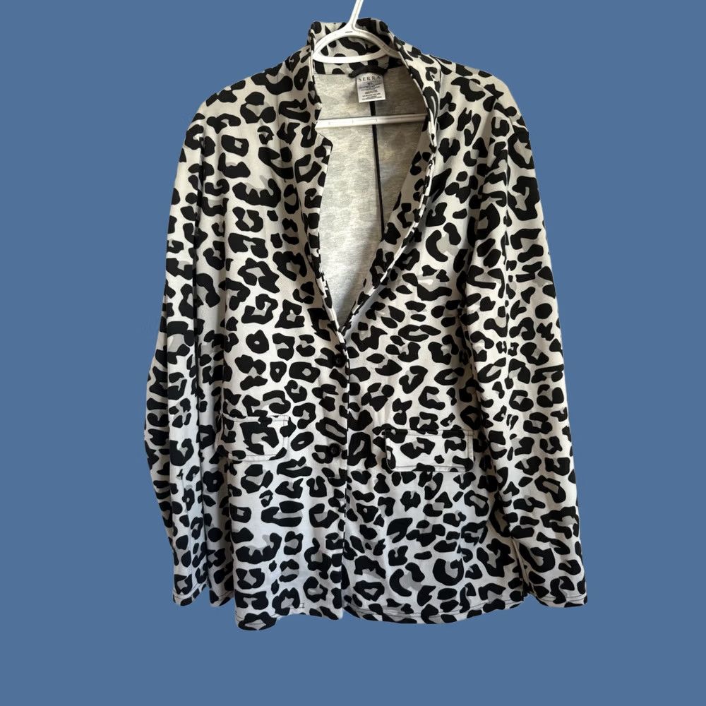 Vintage Cheetah Animal Print Blazer Womens Plus XL Oversized 90s Y2K Leopard Size XL / US 12-14 / IT 48-50 - 1 Thumbnail