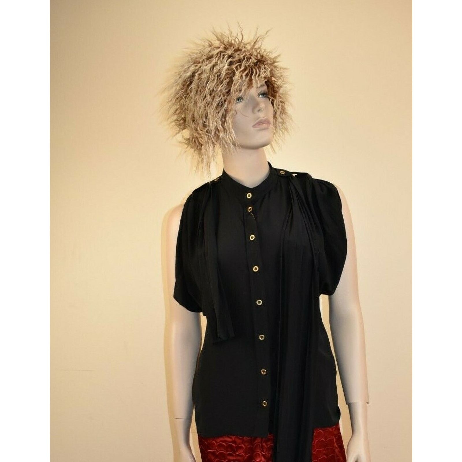 Gucci GUCCI 2217 SILK BLACK SHORT SLEEVES DRESS BLOUSE 42 IT US M Size M / US 6-8 / IT 42-44 - 6 Thumbnail