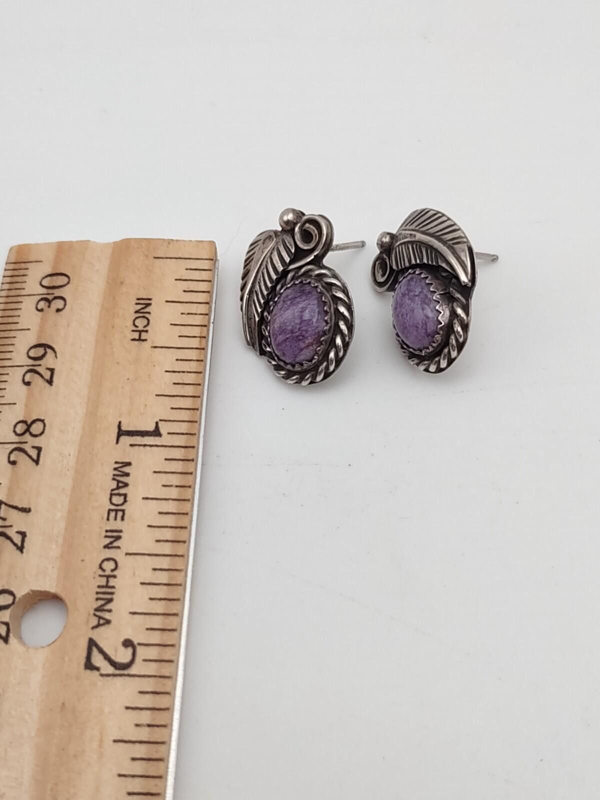 The Unbranded Brand VTG Navajo Sterling Charoite Set Jayson Livingston Size ONE SIZE - 6 Thumbnail