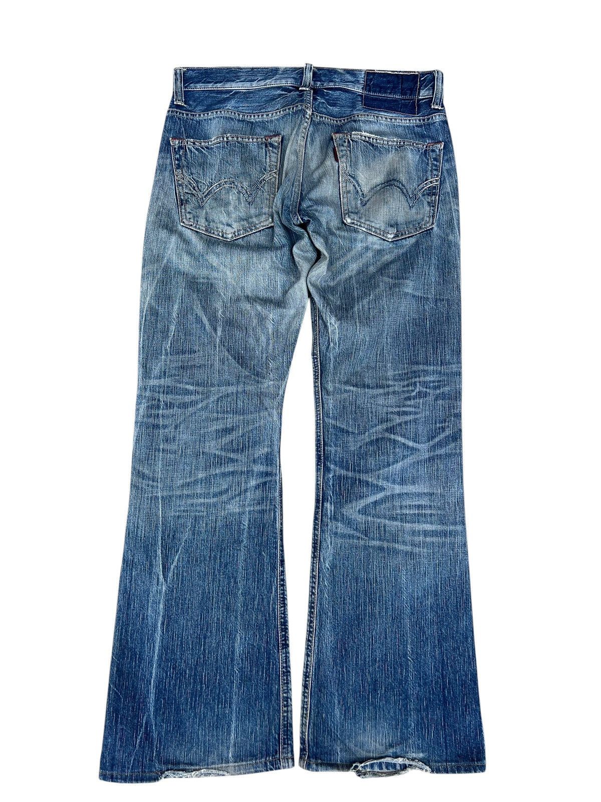 Edwin Vintage Y2K Edwin 503 BT500 Dirty Mud Denim Flare Jeans Size US 32 / EU 48 - 12 Thumbnail