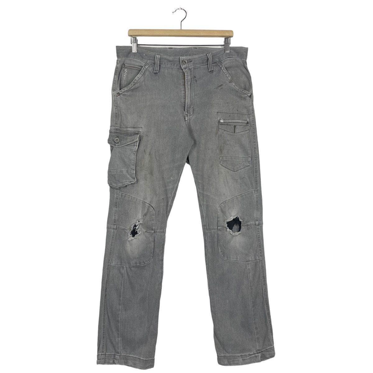 If Six Was Nine Japanase Brand Multipocket Ripped Cargo Pants Size US 36 / EU 52 - 2 Thumbnail