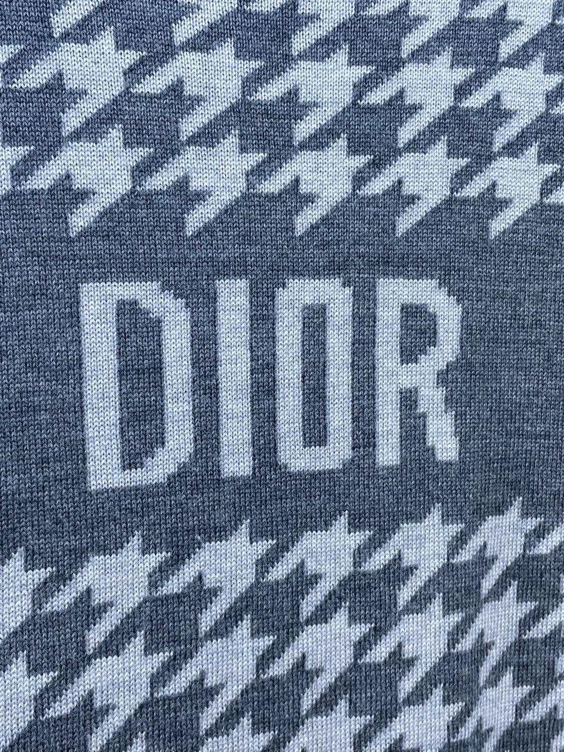 Dior Dior Dior Gray Houndstooth Knit Dress-2507 Size M / US 6-8 / IT 42-44 - 3 Thumbnail