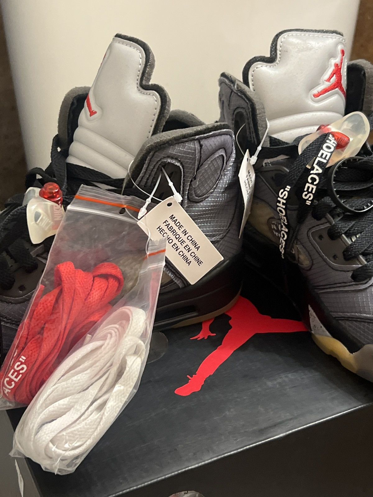Jordan Brand × Nike × Off-White Jordan 5 Muslin Size US 7.5 / EU 40-41 - 5 Thumbnail
