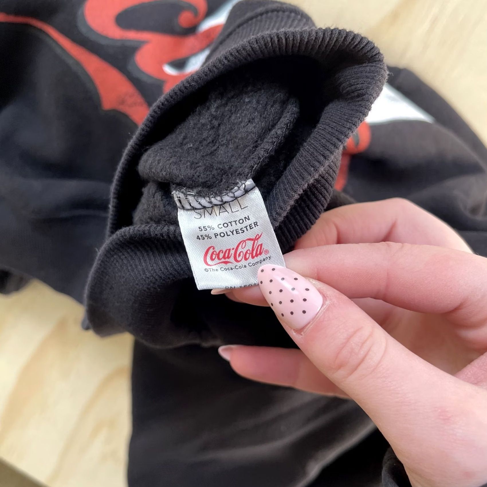 Vintage Coca-Cola Sweatshirt Mens Small Black Fleece Polar Bear Graphic Logo Pullover Size US S / EU 44-46 / 1 - 4 Thumbnail