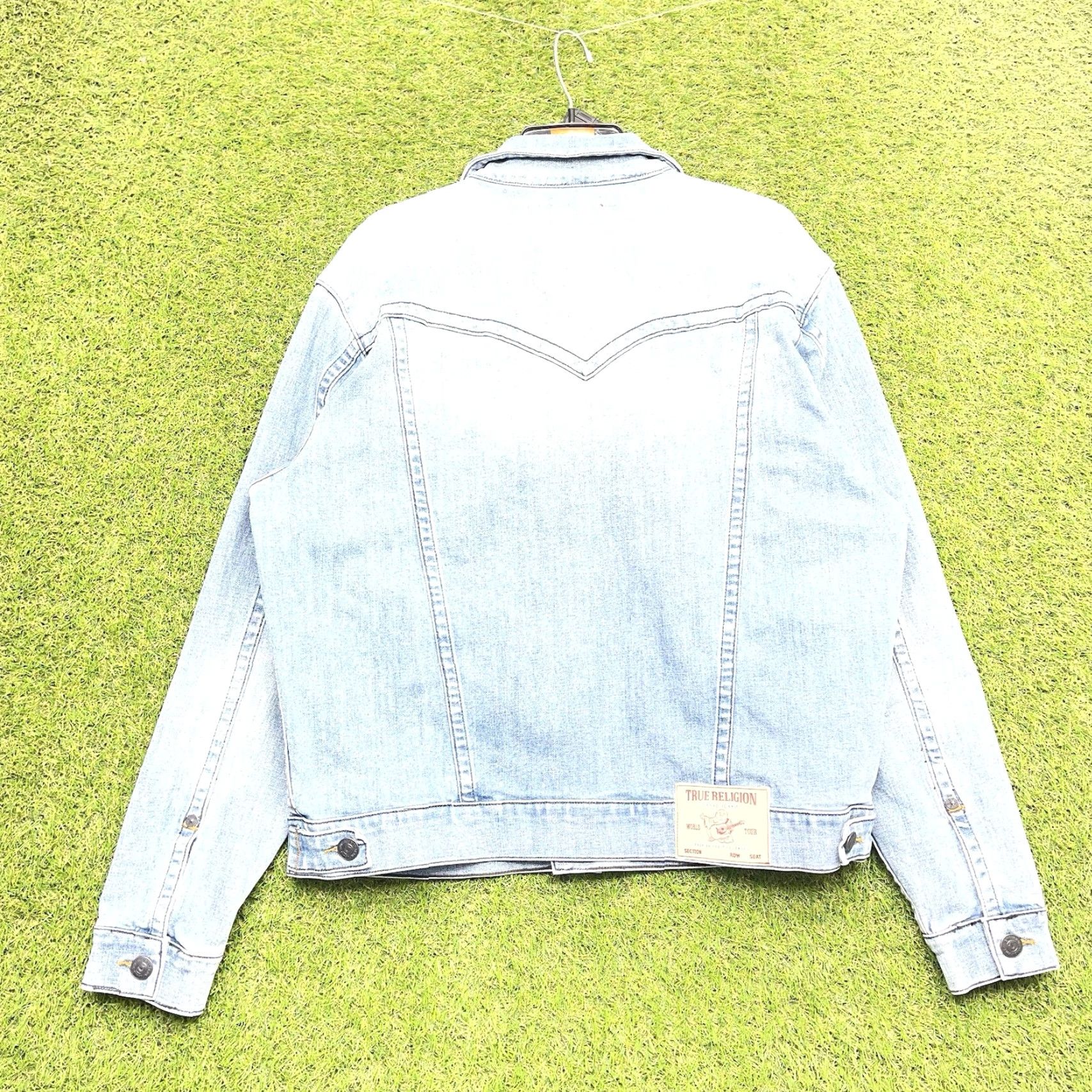 True Religion True Religion Denim Jacket Mens Large Oversized Super T Coated Jean Button y2k Size US 33 - 2 Thumbnail