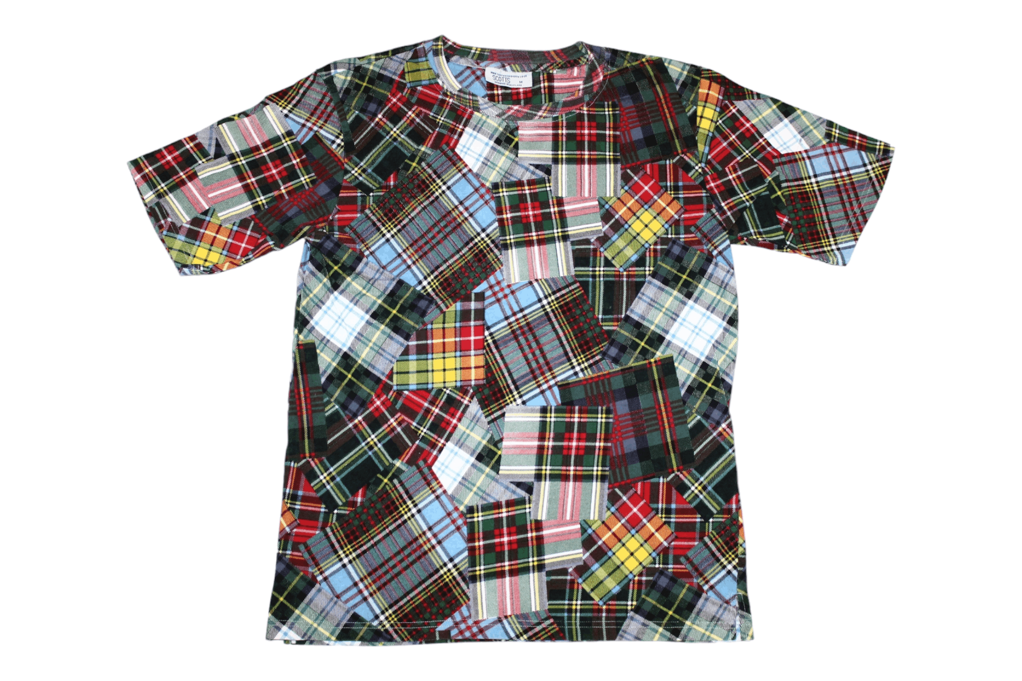 🔥Y2K SCOTTS design tartan patchwork grunge punk t-shirt