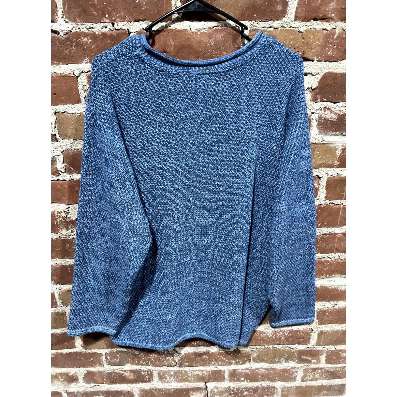 Vintage VINTAGE Bobbie Brooks Womens Plus Size Knit Sweatshirt 22/24 Blue Raglan Sleeve V-Neck Pullover Lightweight 28” Pit to Pit 28” Length Men/Women? Size 3XL / US 20-22 - 3 Thumbnail