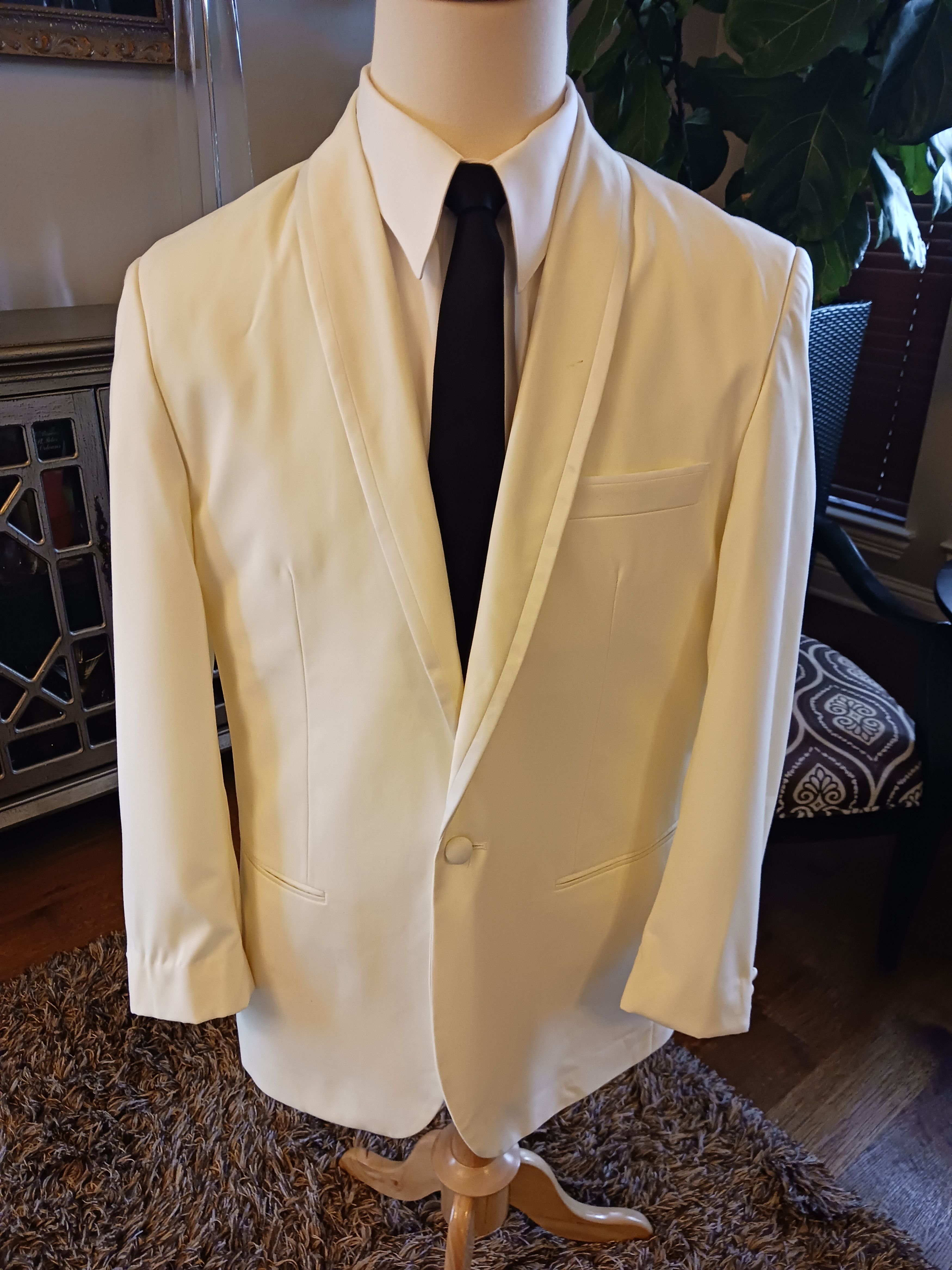 Other 100% Wool White Tuxedo Size 44R - 2 Thumbnail