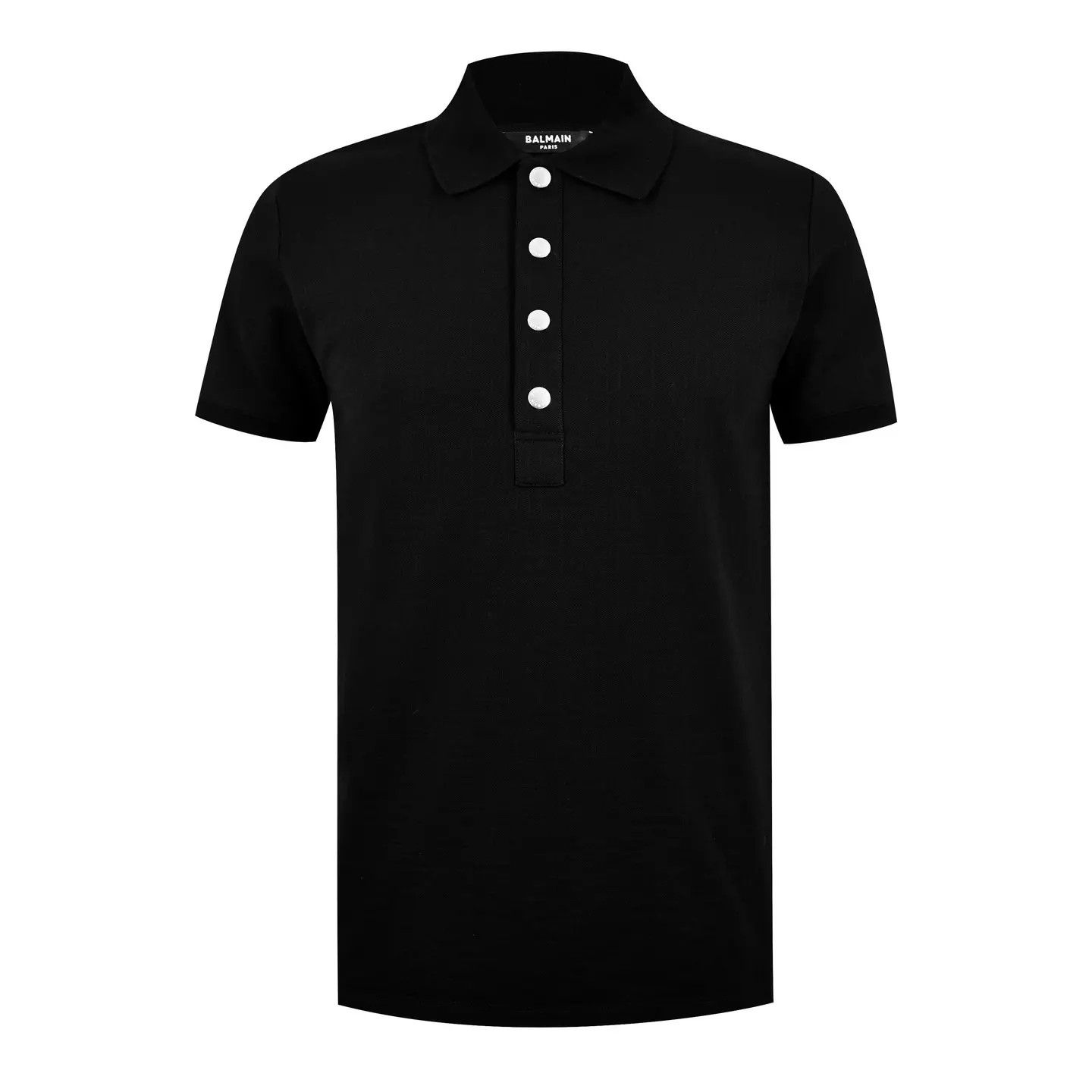 Balmain o1g2r1mq0426 Polo Shirt in Black Size US M / EU 48-50 / 2 - 1 Thumbnail