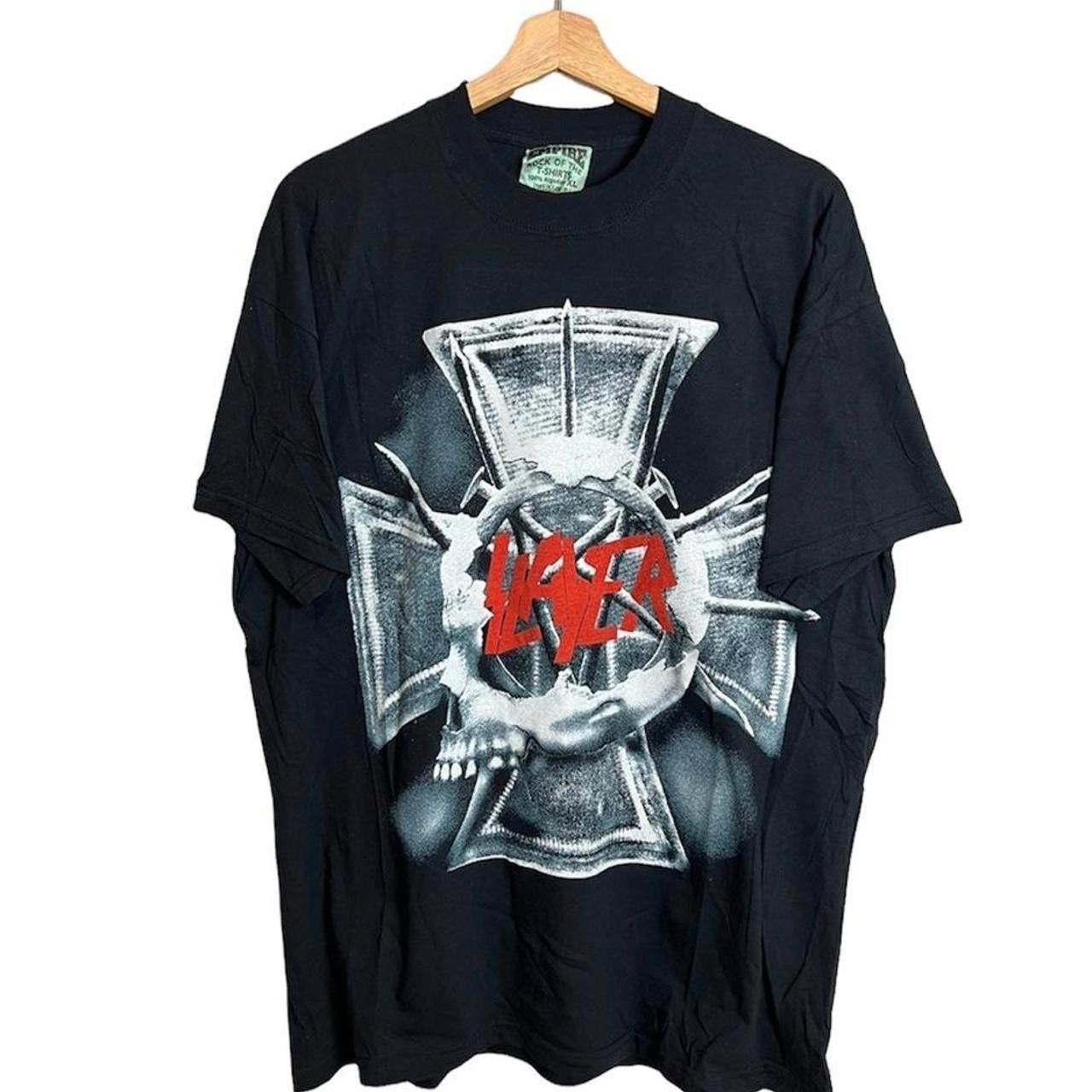 Band Tees Rare 90s Slayer Divine Vintage Metal Band Tee Grail Hyp Tour Size US XL / EU 56 / 4 - 1 Thumbnail